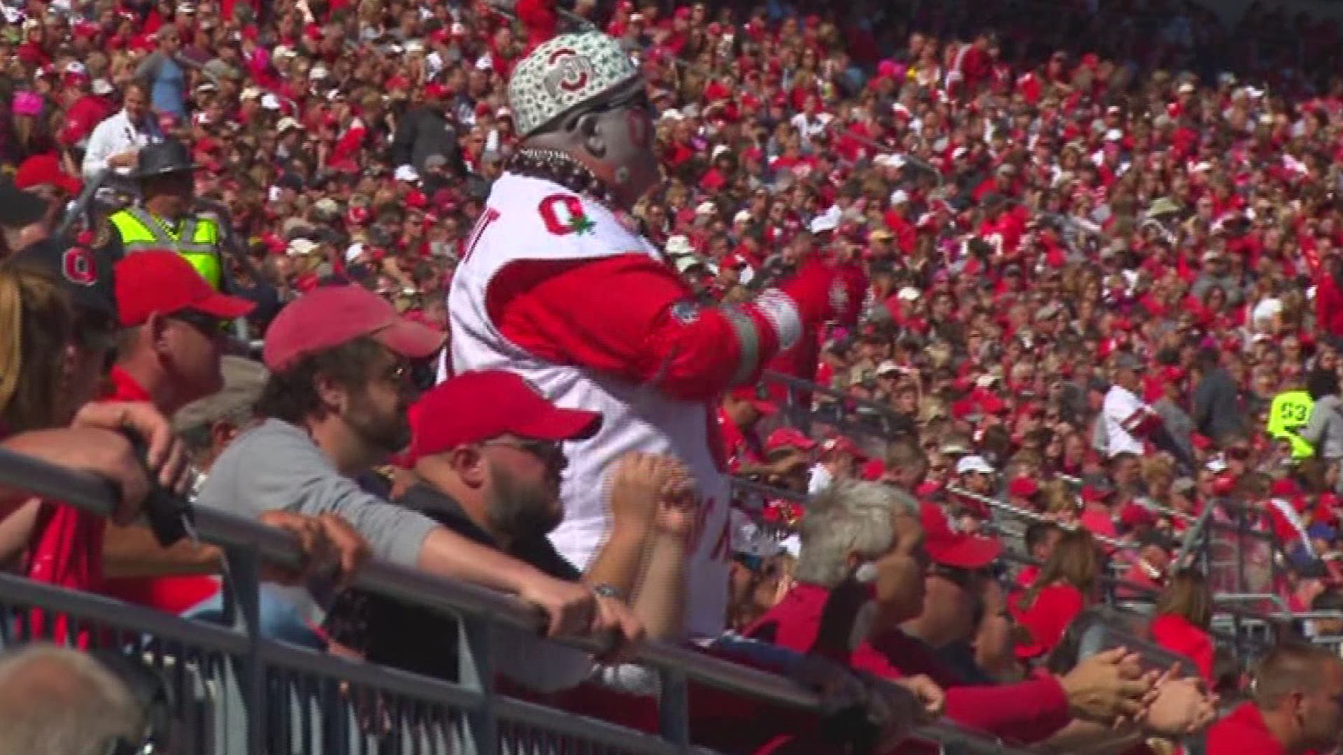 Big Nut is usually busy yelling O-H-I-O, but the Ohio State fan hasn't painted up for over a month.