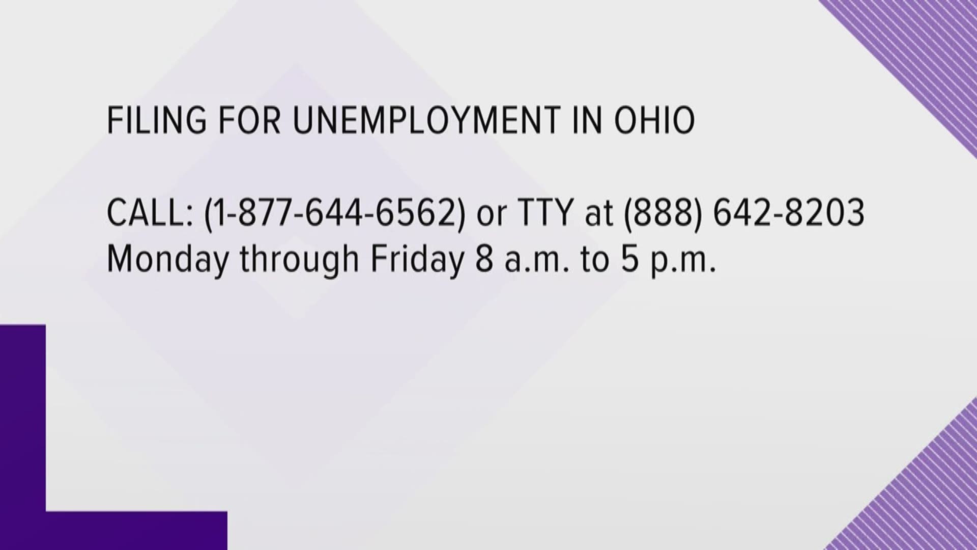 Ohio is experiencing heavy call volumes with over 110,000 new cases filed this week. If you have technical issues, don't panic, try again later.