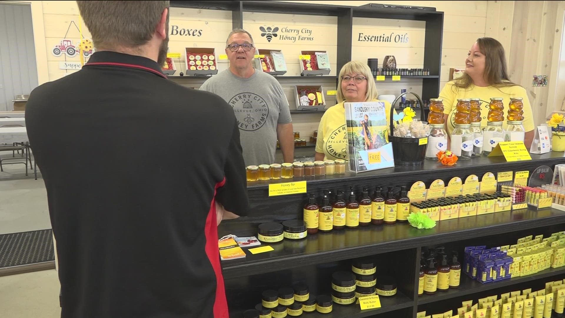 Not only can customers buy local honey, they can find the supplies they need to start their own beekeeping hobby.