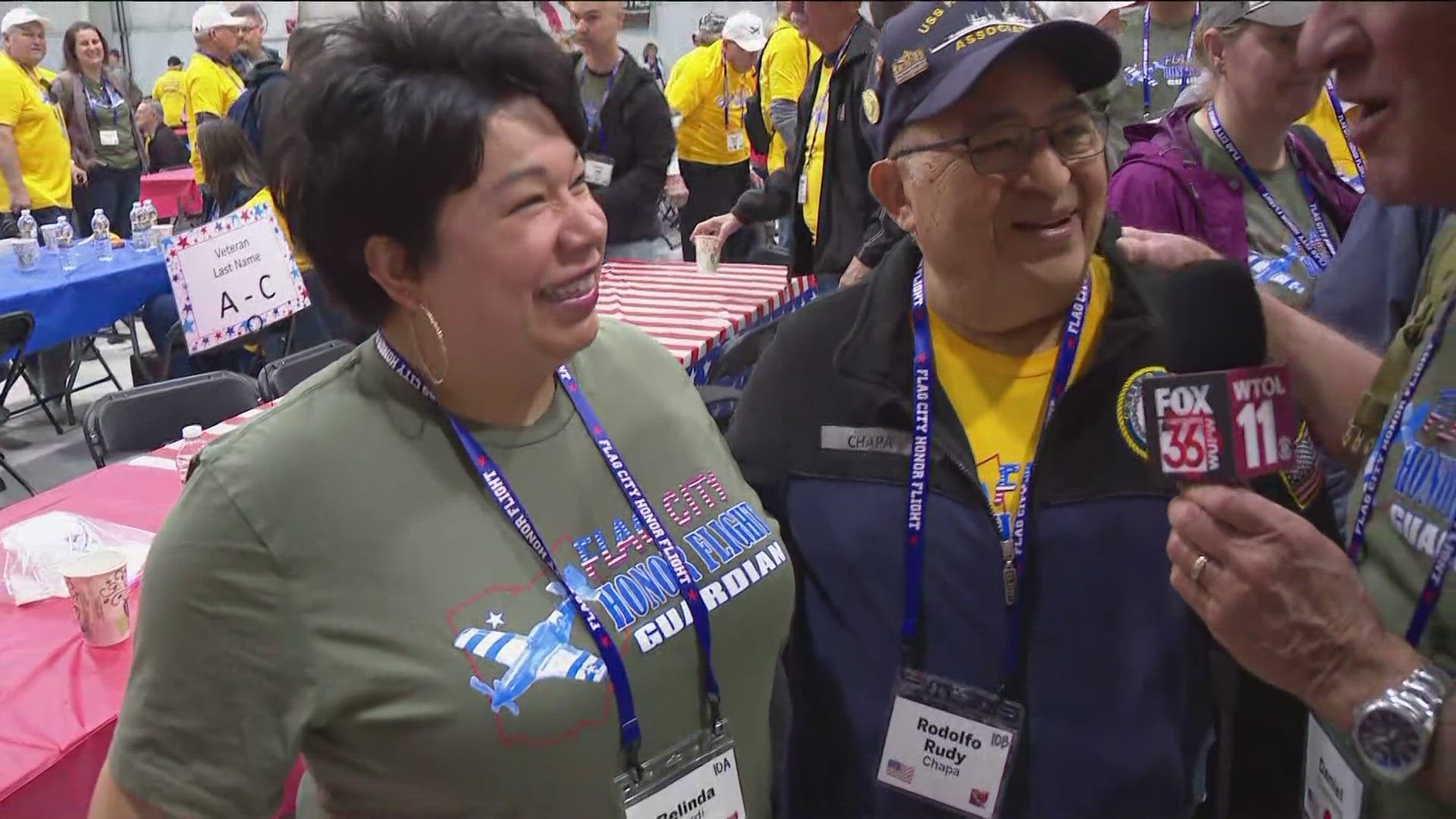 Rudy Chapa and his daughter Belinda are among the many visiting Washington, D.C. Tuesday for the first of the 2024 Flag City Honor Flights.