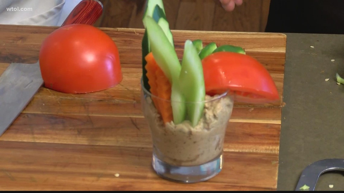 Super Fitness Weight Loss Challenge: Crudites and eggplant dip recipe