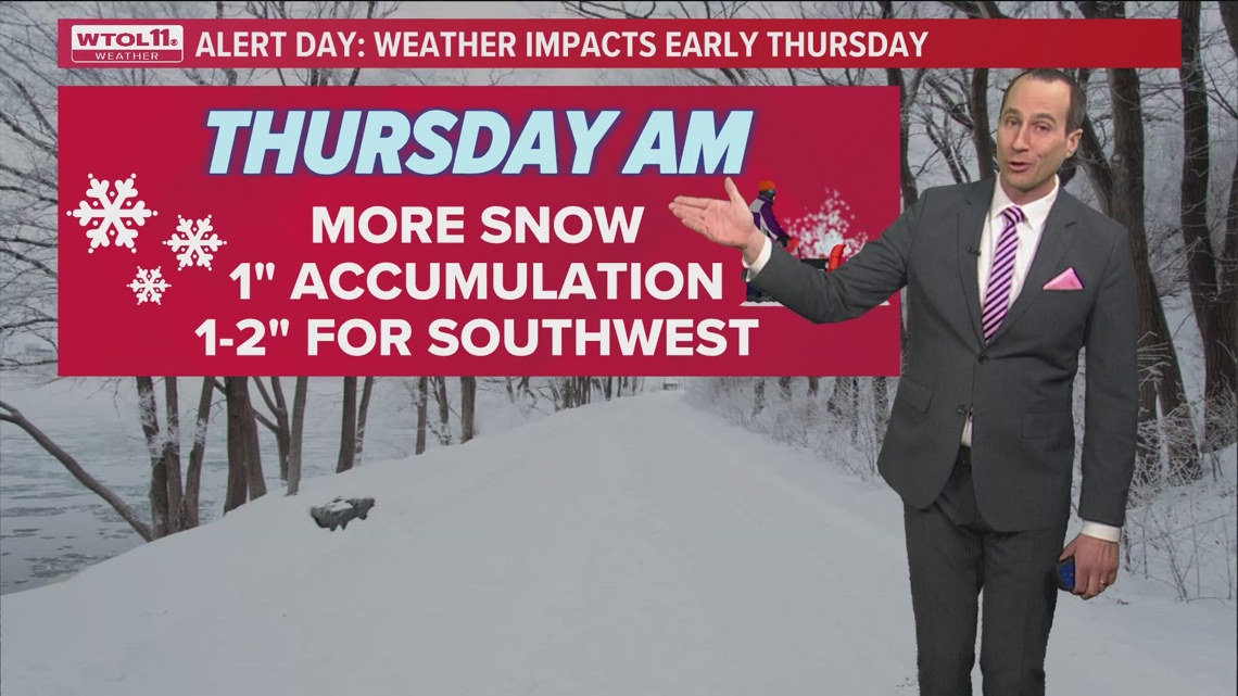 Weather Impact ALERT DAY for potential of slippery roads for Thursday ...