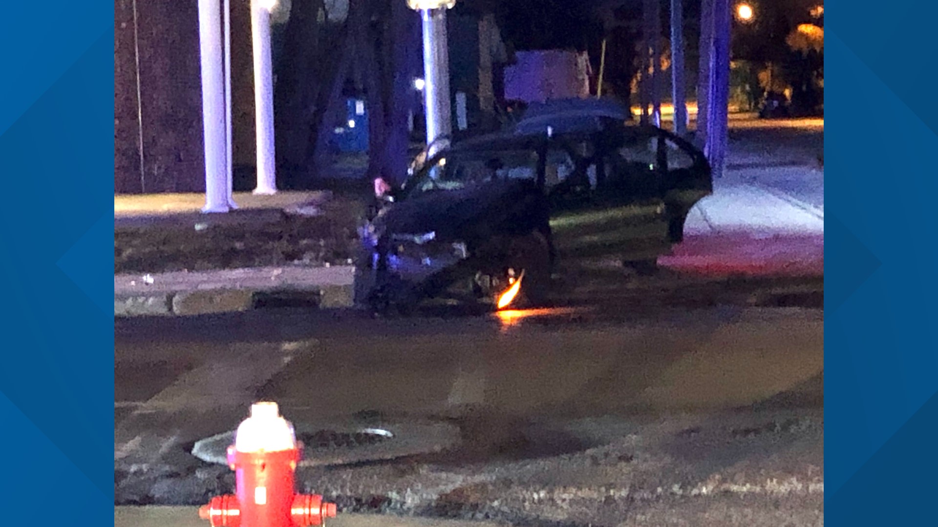 TPD officers unharmed after car runs red light, crashes into police ...