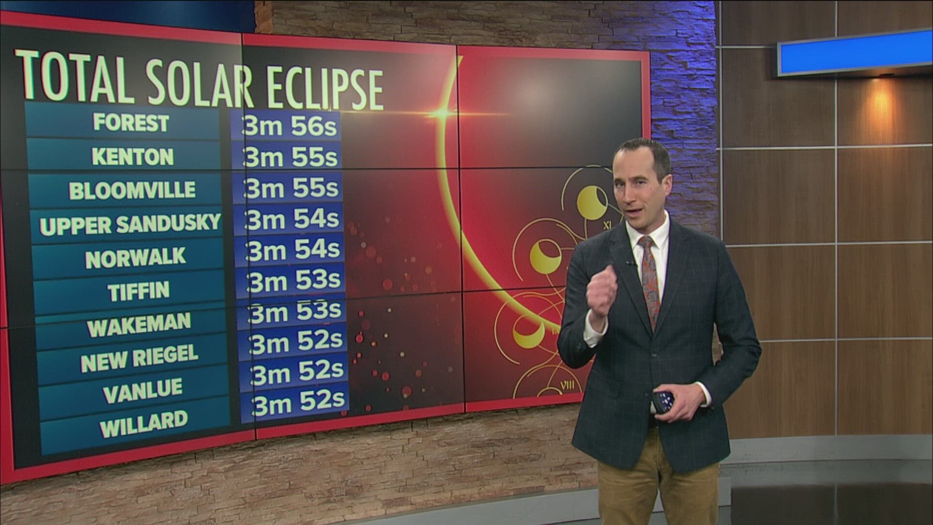 The once-in-a-lifetime total solar eclipse will be viewed by millions on April 8. For many in northwest Ohio, we won't have to leave our backyards.