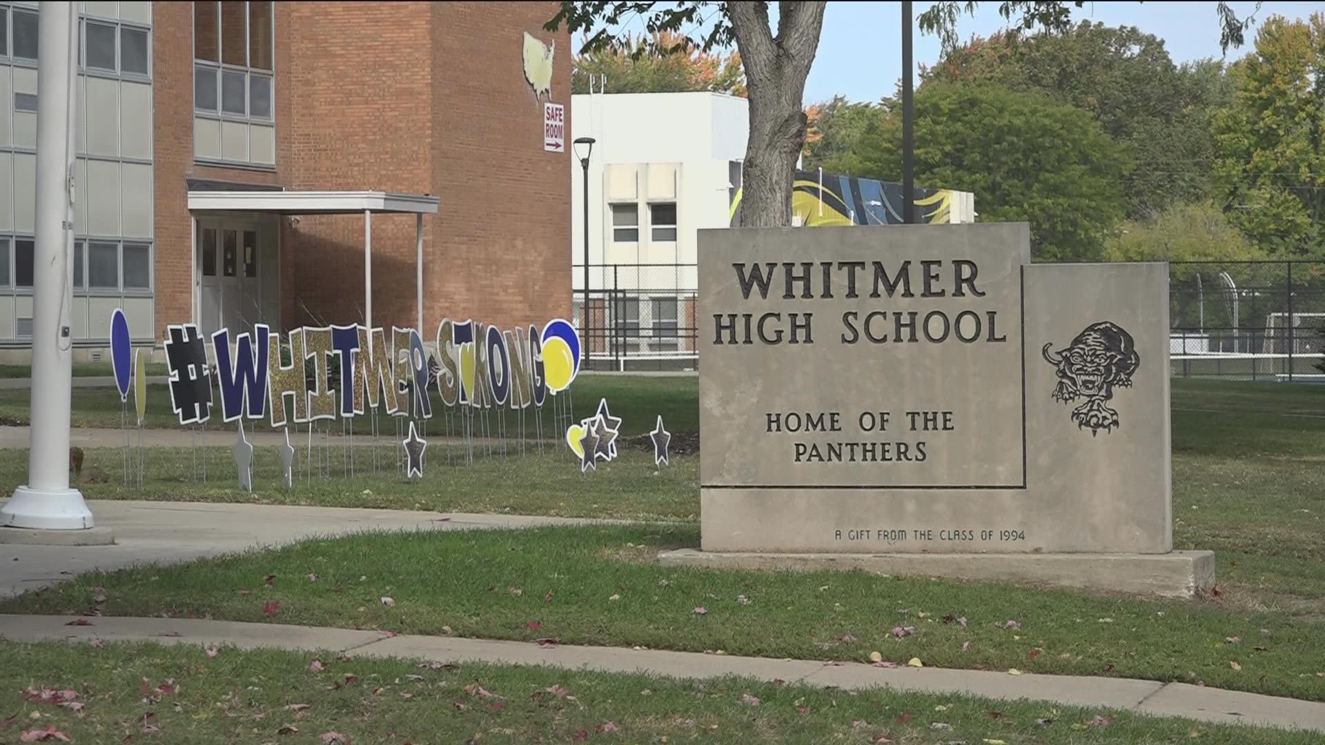 Whitmer High School has taken steps to address the shooting outside Friday's football game to offer support for students as they head back to school Monday.