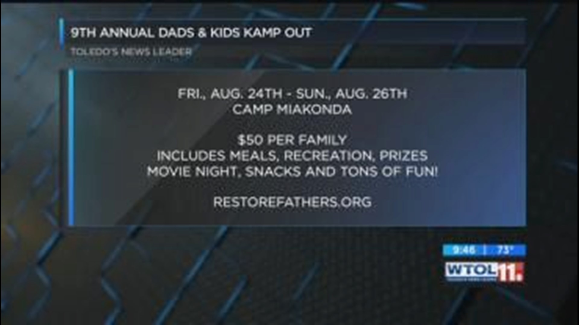 Enjoy the 9th annual Dads & Kids Kamp Out