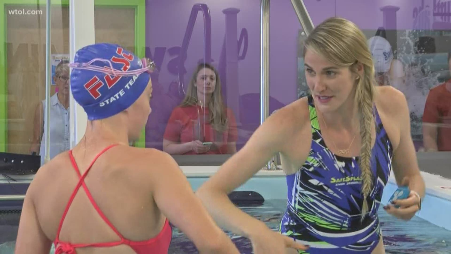 Missy Franklin was in Holland Sunday inspiring children to get in the water and chase their dreams.