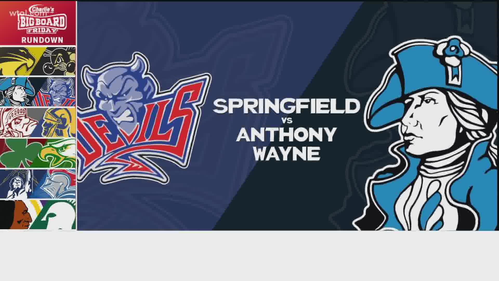 Springfield still looking for their first league win, at home with Anthony Wayne.