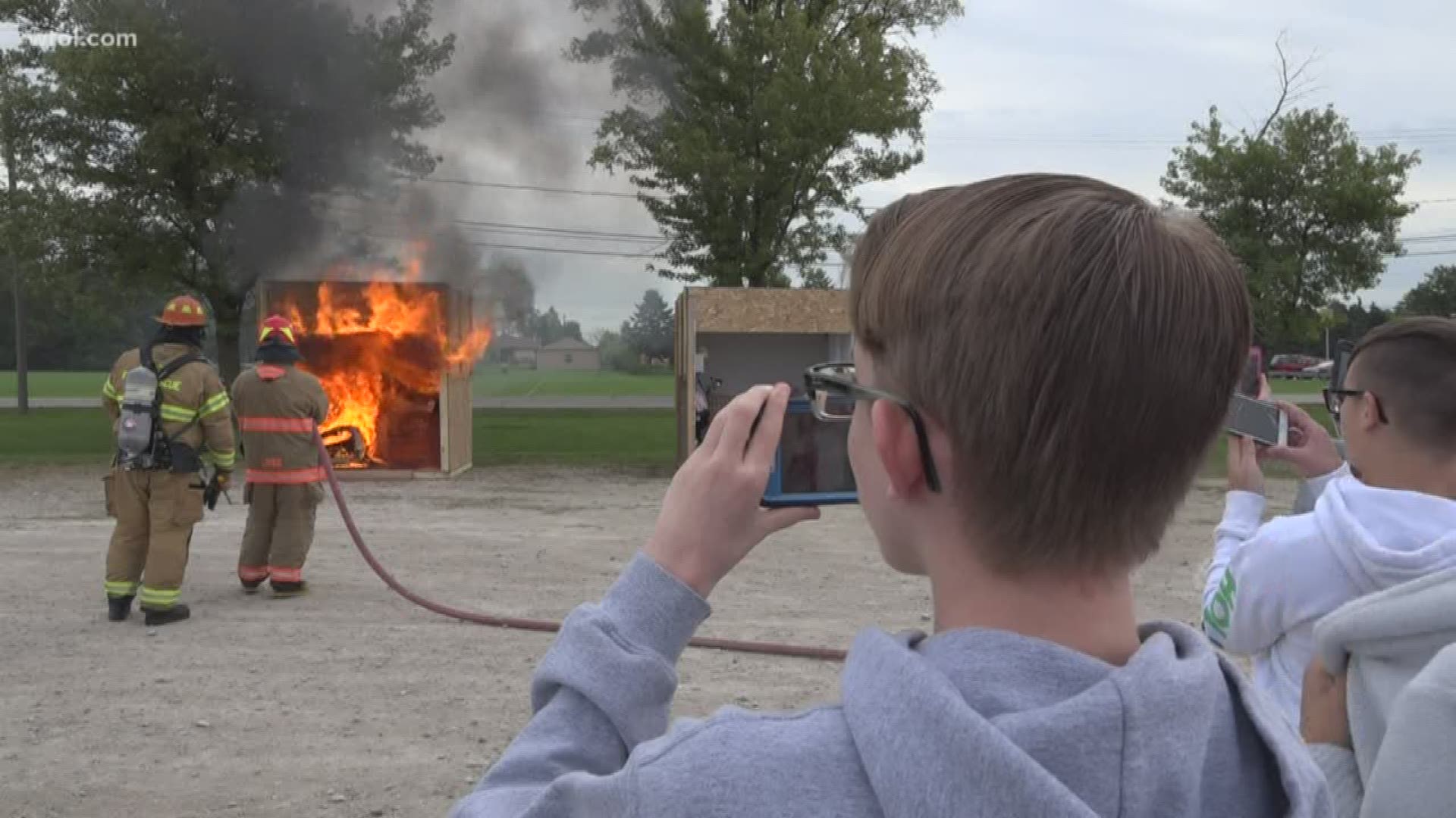 Oregon Fire and Toledo Refining company bring chemistry and forensic lessons to students.