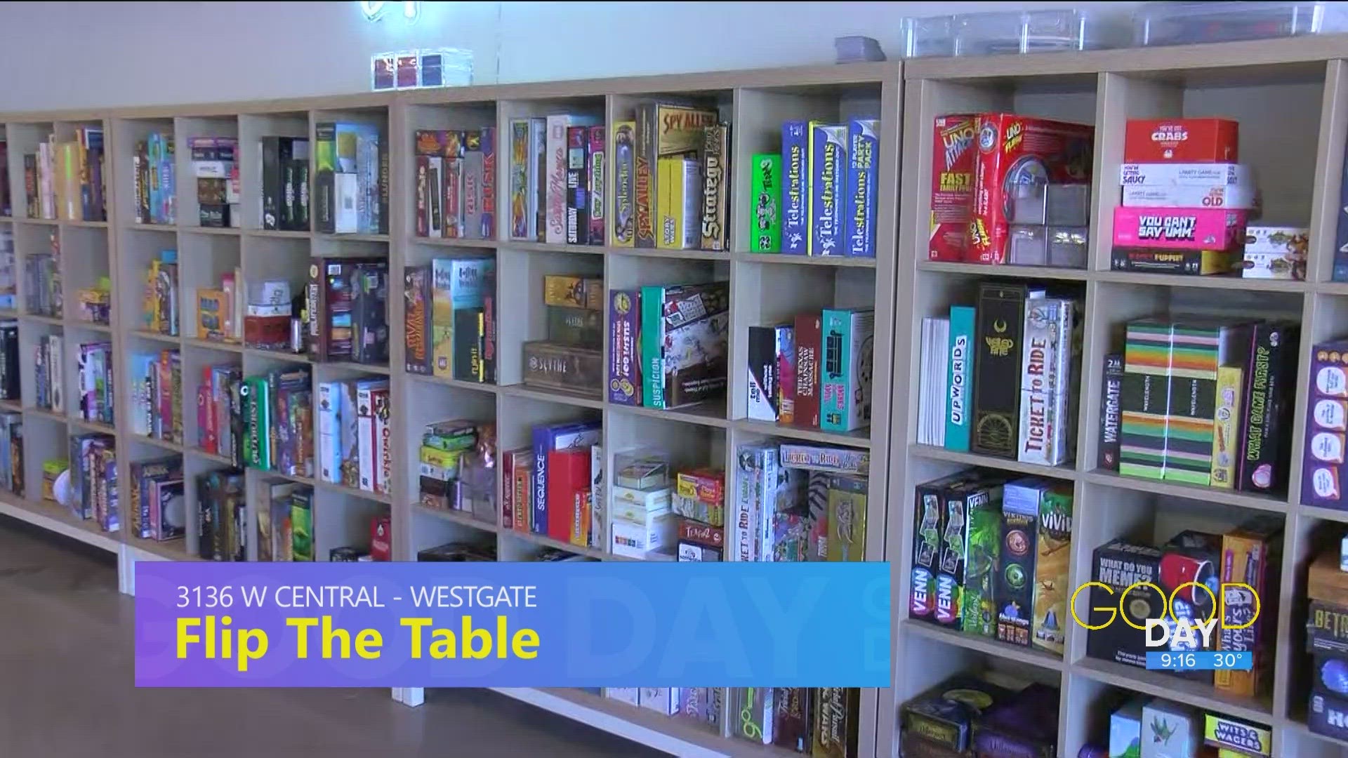 Tiffany from 'Flip the Table' at Westgate talks 'Flip the Table', a new business where you can play board games with friends.