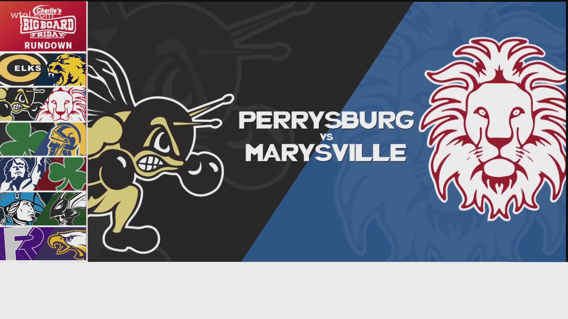 Staying in OHSAA Division I, Perrysburg a huge win last week. Tonight, taking to the road against unbeaten Marysville who is #2 in Ohio.
