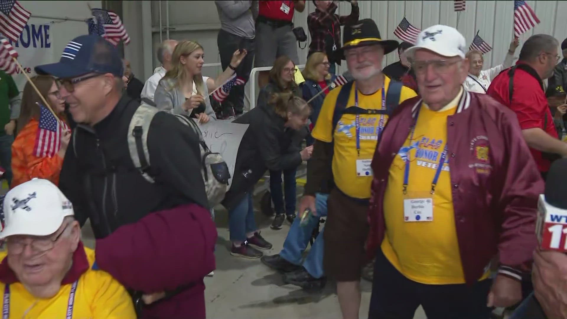 Dozens of veterans from northwest Ohio and southeast Michigan returned home after visiting memorials in Washington, DC, with Flag City Honor Flight.