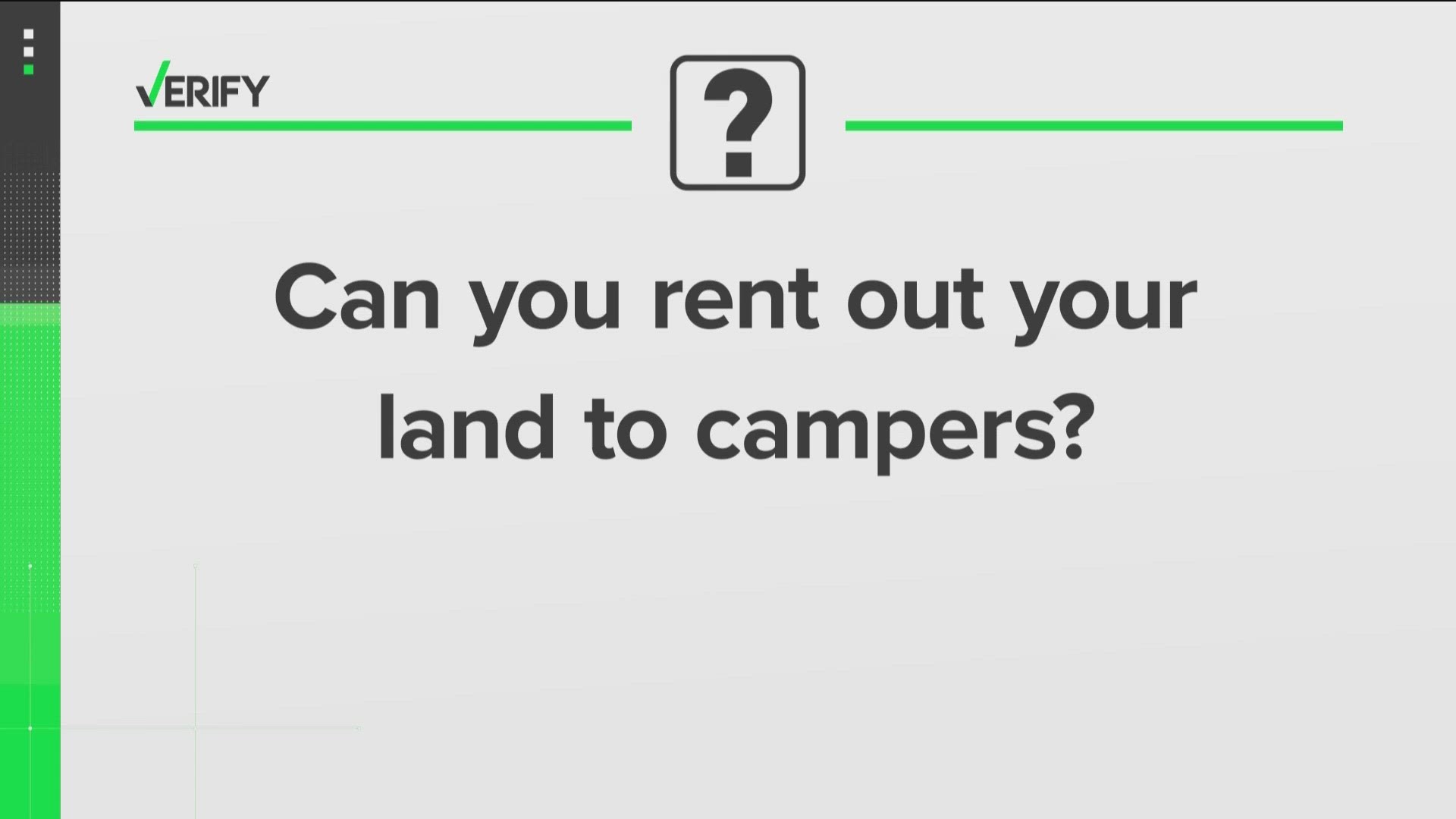 Here's what the health department says you would have to do before you can rent out your space for camping in the state of Ohio.