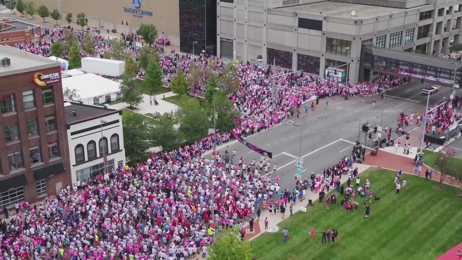 The Susan G. Komen Races for the Cure is held every year to raise money in the fight against breast cancer, a disease affecting hundreds of thousands of people.
