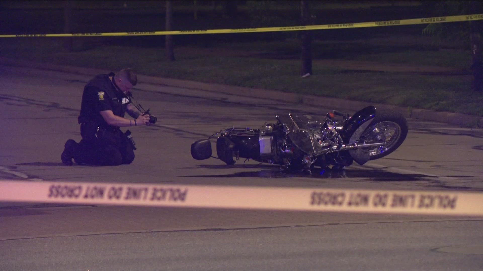 Toledo police told WTOL the motorcyclist collided with an SUV and was taken to the hospital with serious injuries.