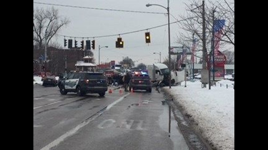 Woodville road reopened after semi vs. car crash