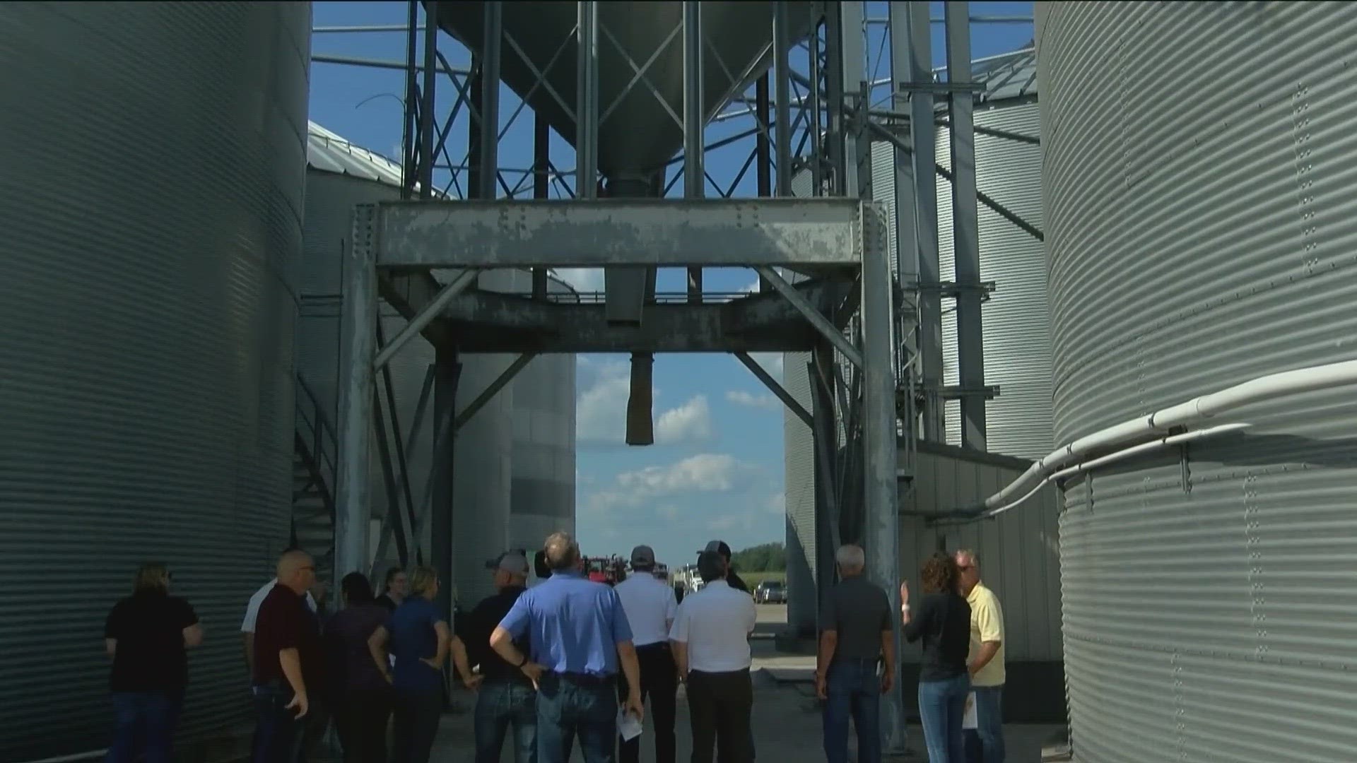 The delegation was window shopping wheat crops grown in the U.S. as it toured northwest Ohio.