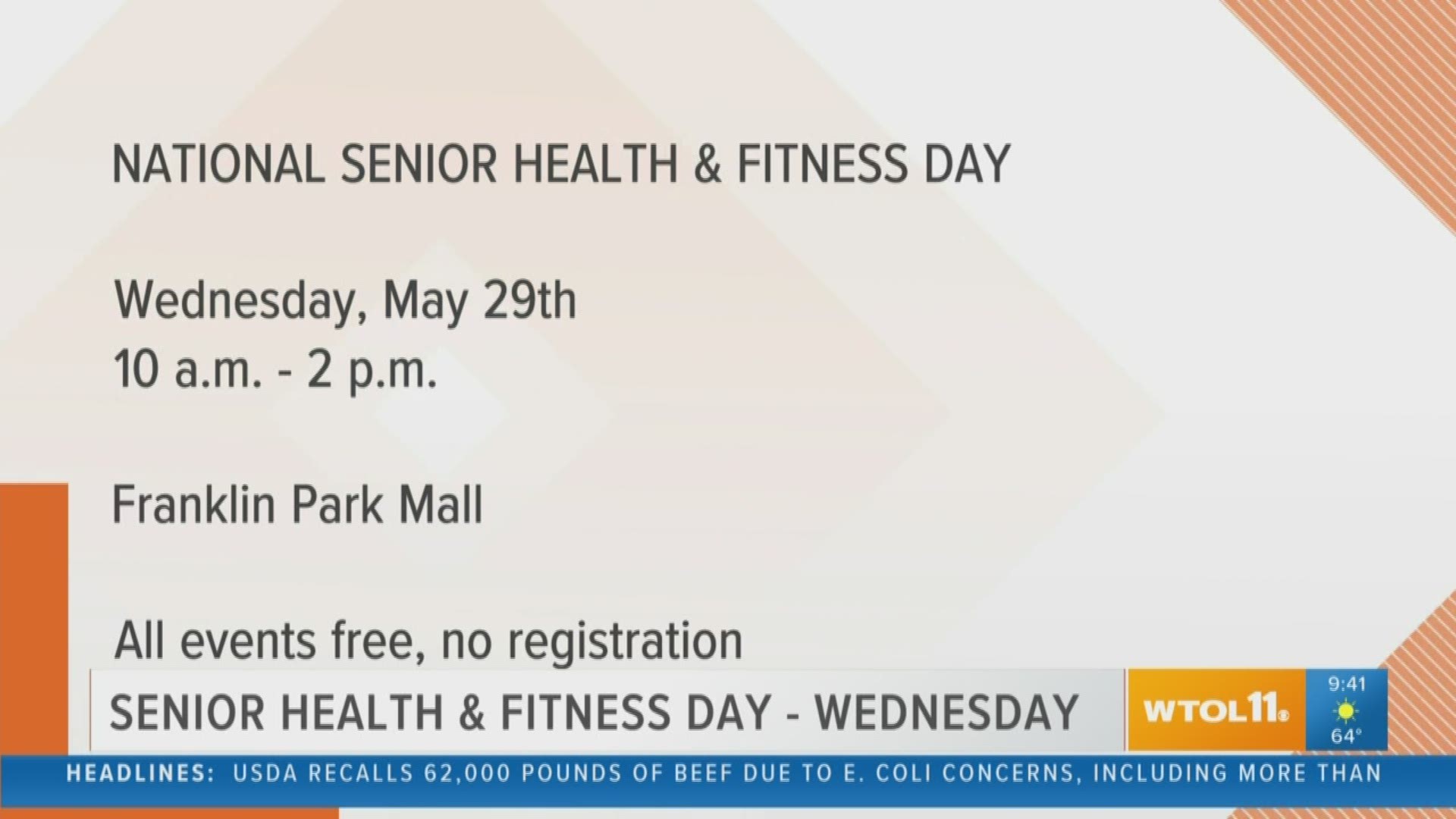 Everyone is invited to participate in Ohio Senior Health and Fitness Day on Wednesday.