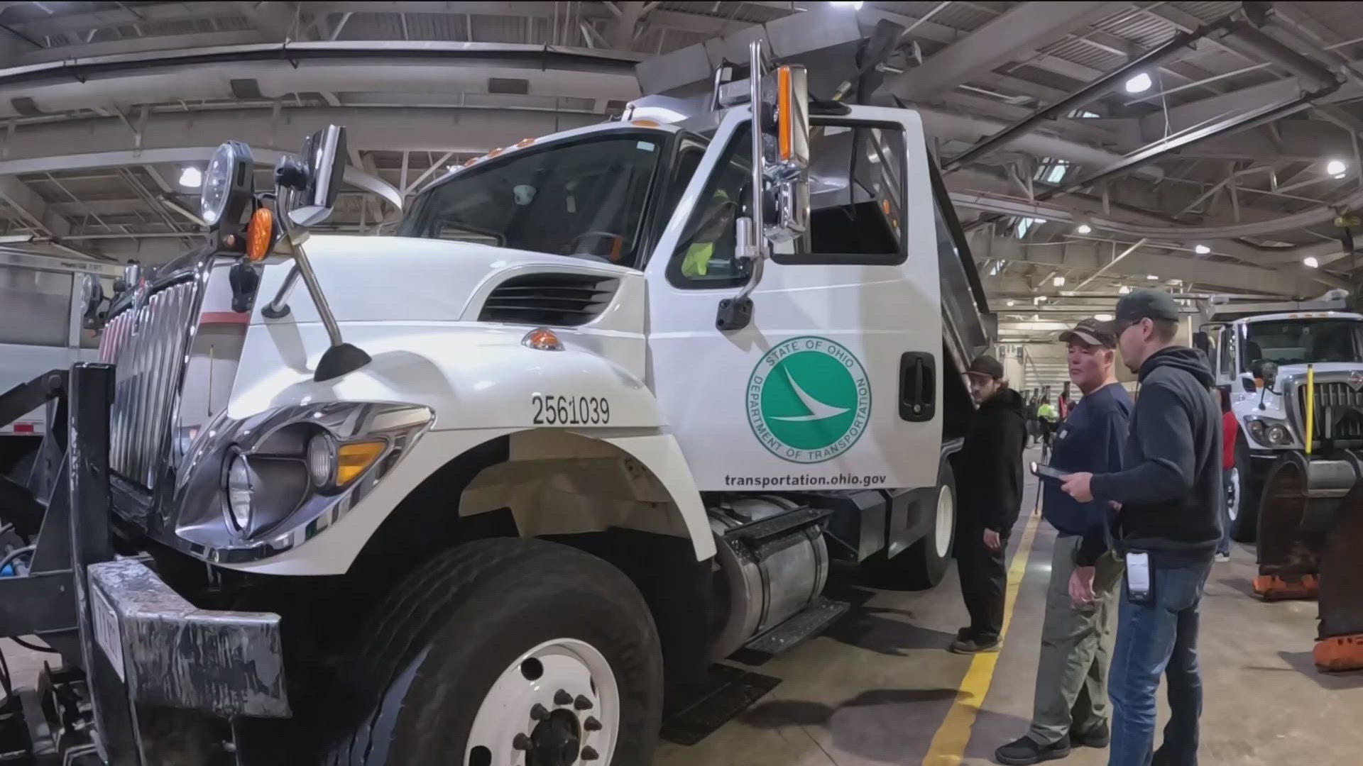 Ohio Department of Transportation personnel explain the process of winter preps for the trucks and the roads across the state.