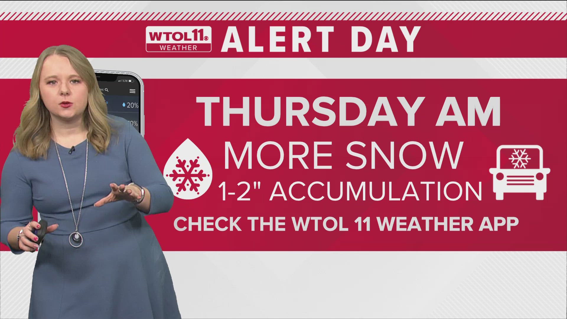 Weather Impact ALERT DAY Thursday A.M. for light snow, potential for ...