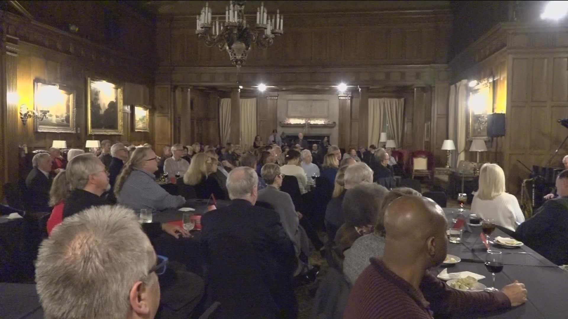 Marshall Otwell, local jazz legend Gene Parker and nearly 200 people, many of whom were Maumee High School graduates of 1962, gathered at the downtown Toledo Club.