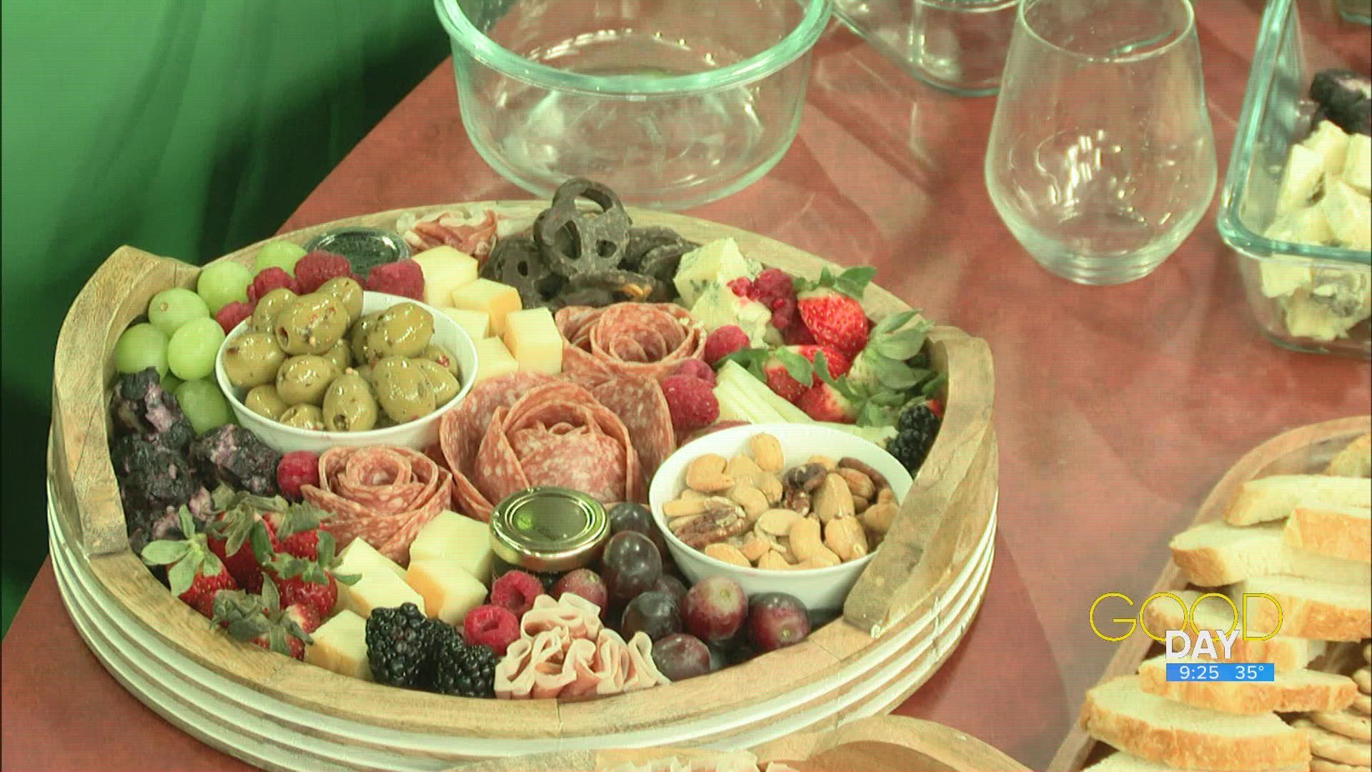 Ashley Norris of Glass City Charcuterie shows the Good Day crew how to make a beautiful charcuterie board.