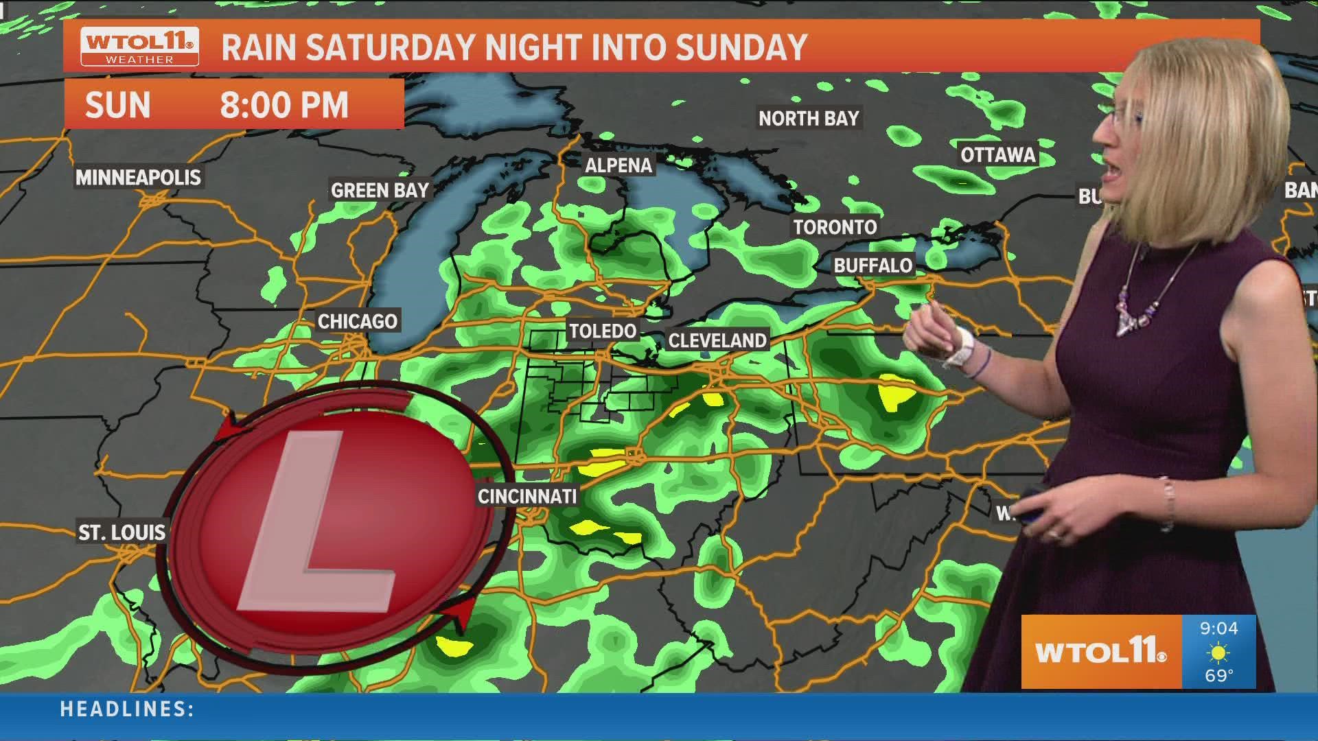 Keep an eye on rain chances for weekend events.