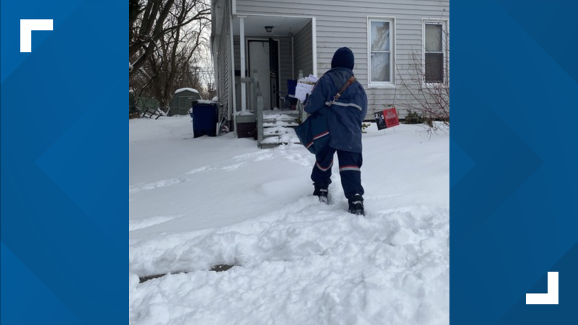How do mail carriers handle snowstorms?