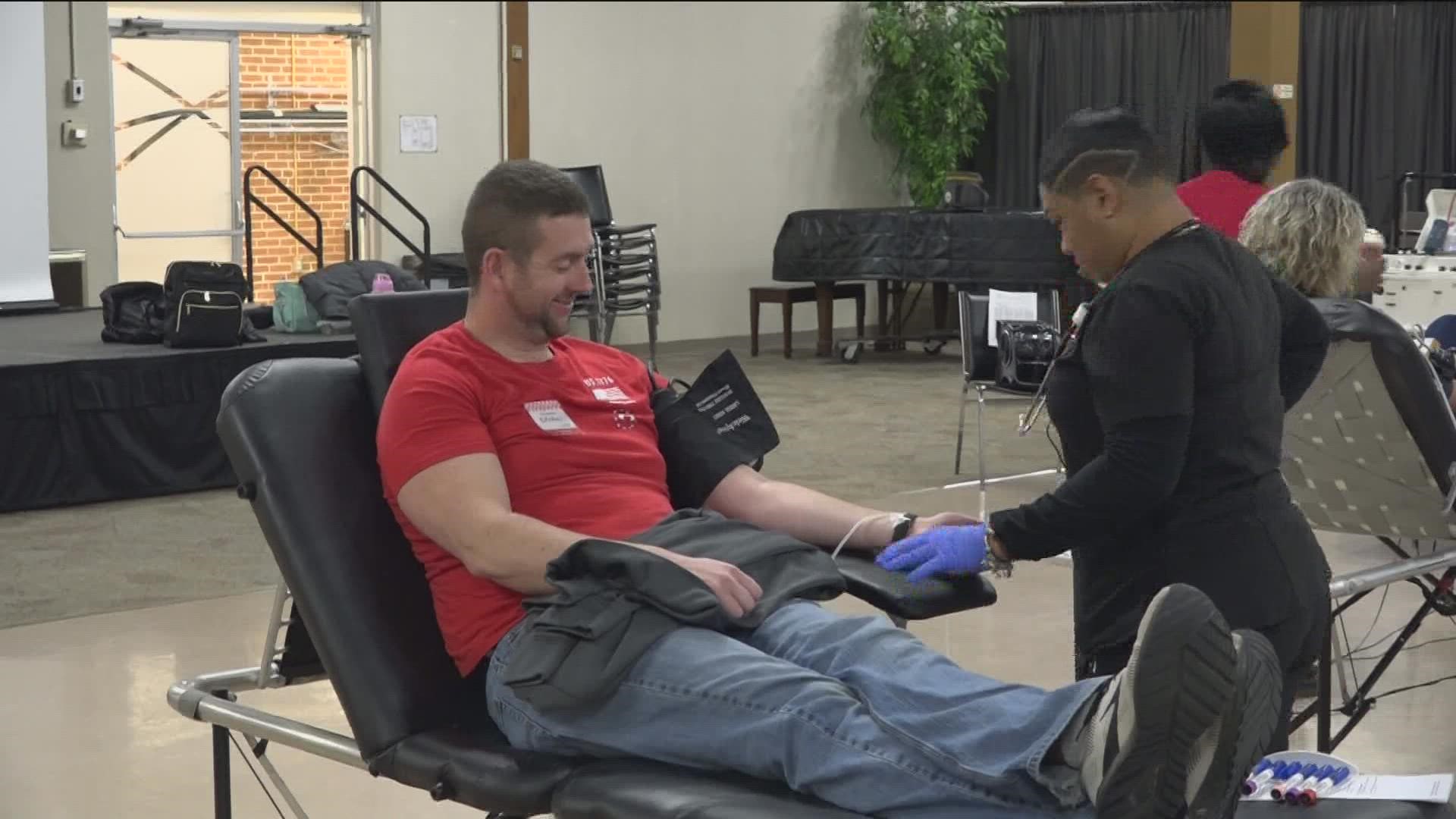 The blood drive in Findlay drew members of the community to donate during one of the most critical times of the year for the Red Cross' blood supply.