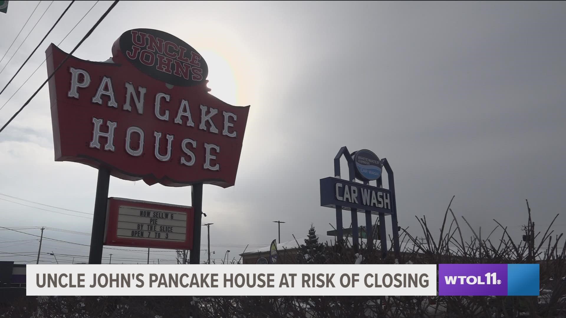 Uncle John's Pancake House has been a Westgate staple for over 60 years. Countless Toledoans have grown up on silver-dollar pancakes, but the specials may soon end.