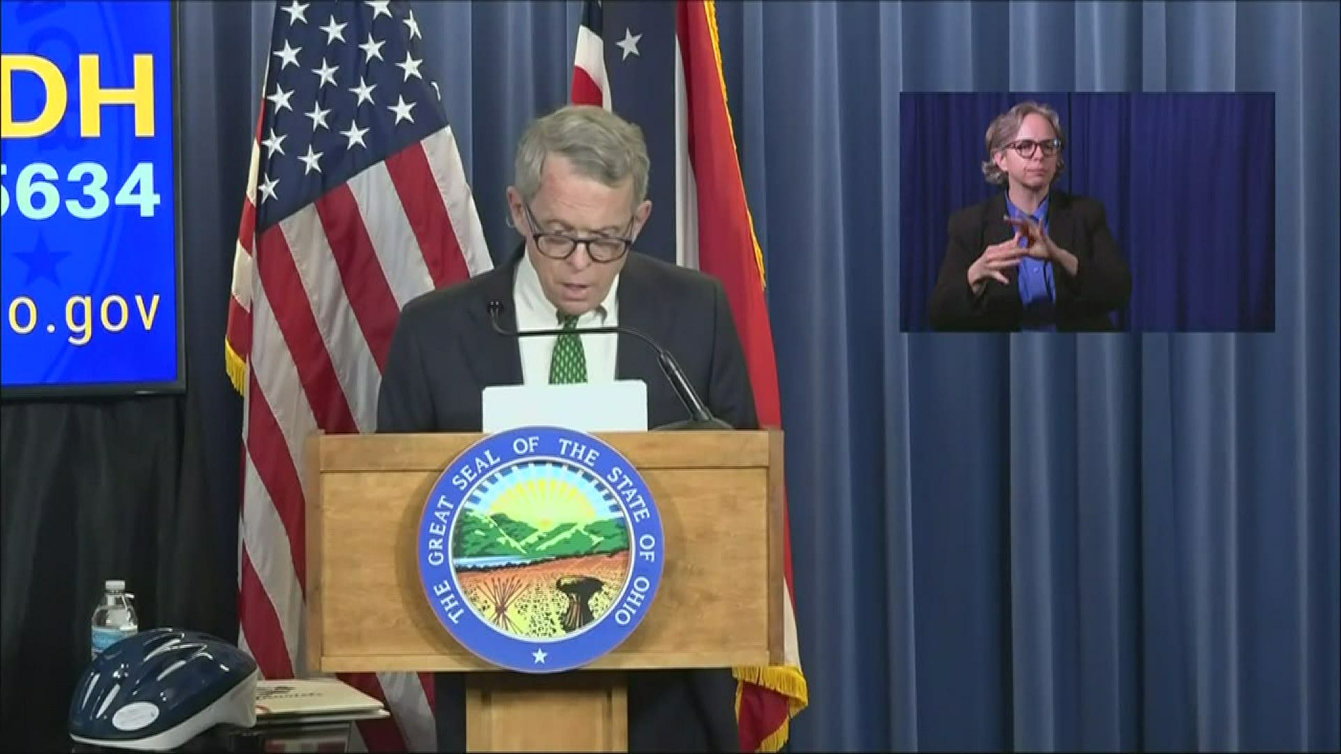 DeWine said that visitation will be reopened in stages. 'We are not to nursing homes yet,' he said.