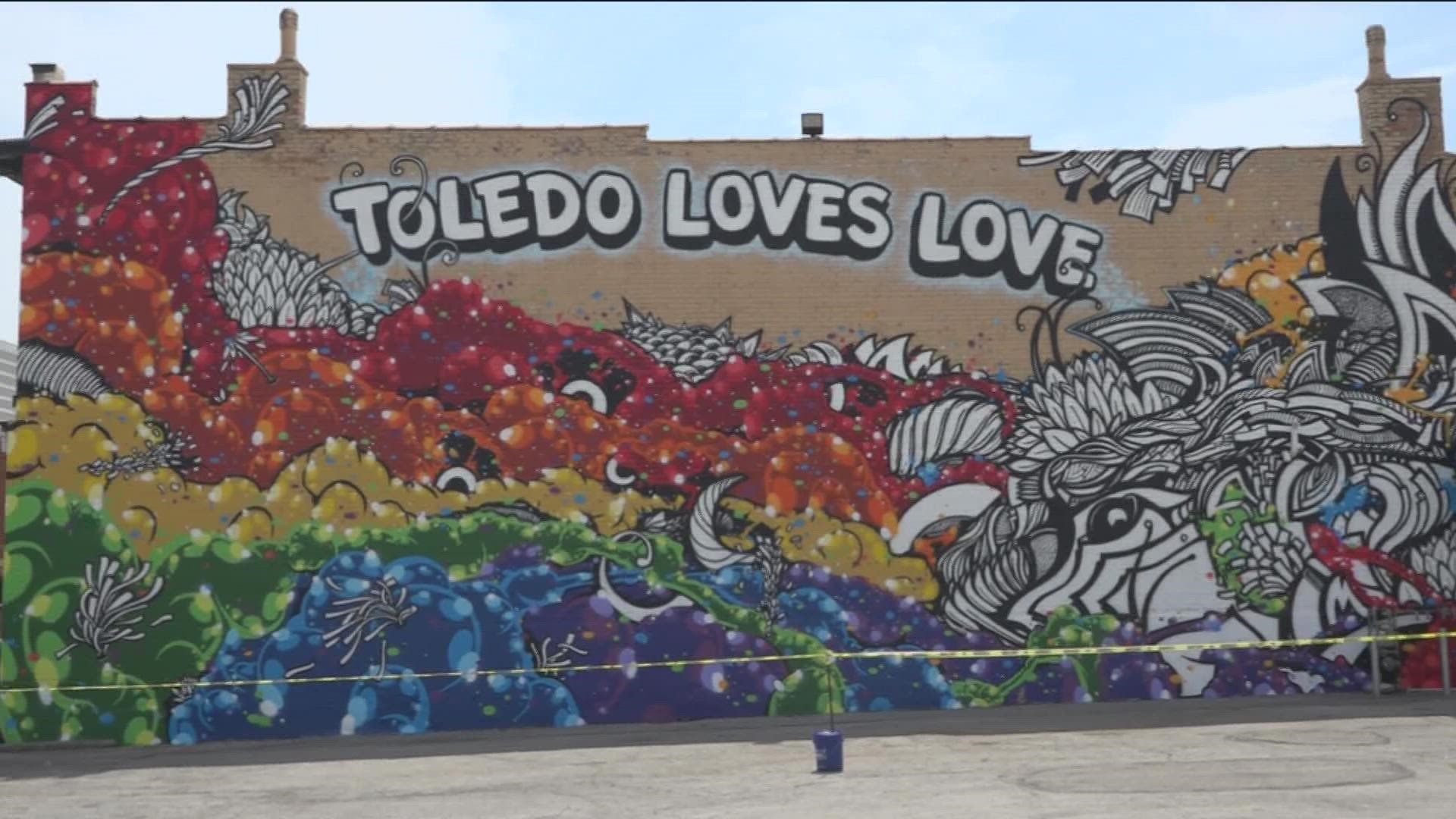The Toledo Love Wall off Adams Street is a big part of the LGBTQIA+ community. The wall is coming up on 10 years since finished and was freshened up to celebrate.