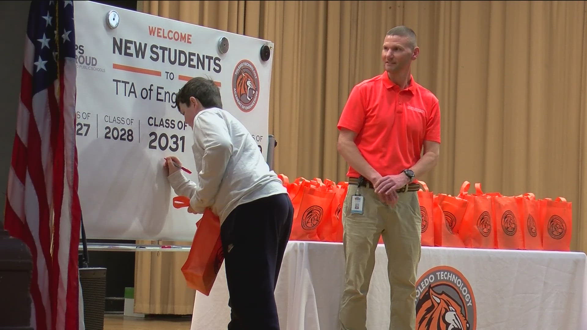 At the STEM school's first-ever signing day on Wednesday, students pledged to attend Toledo Technology Academy.