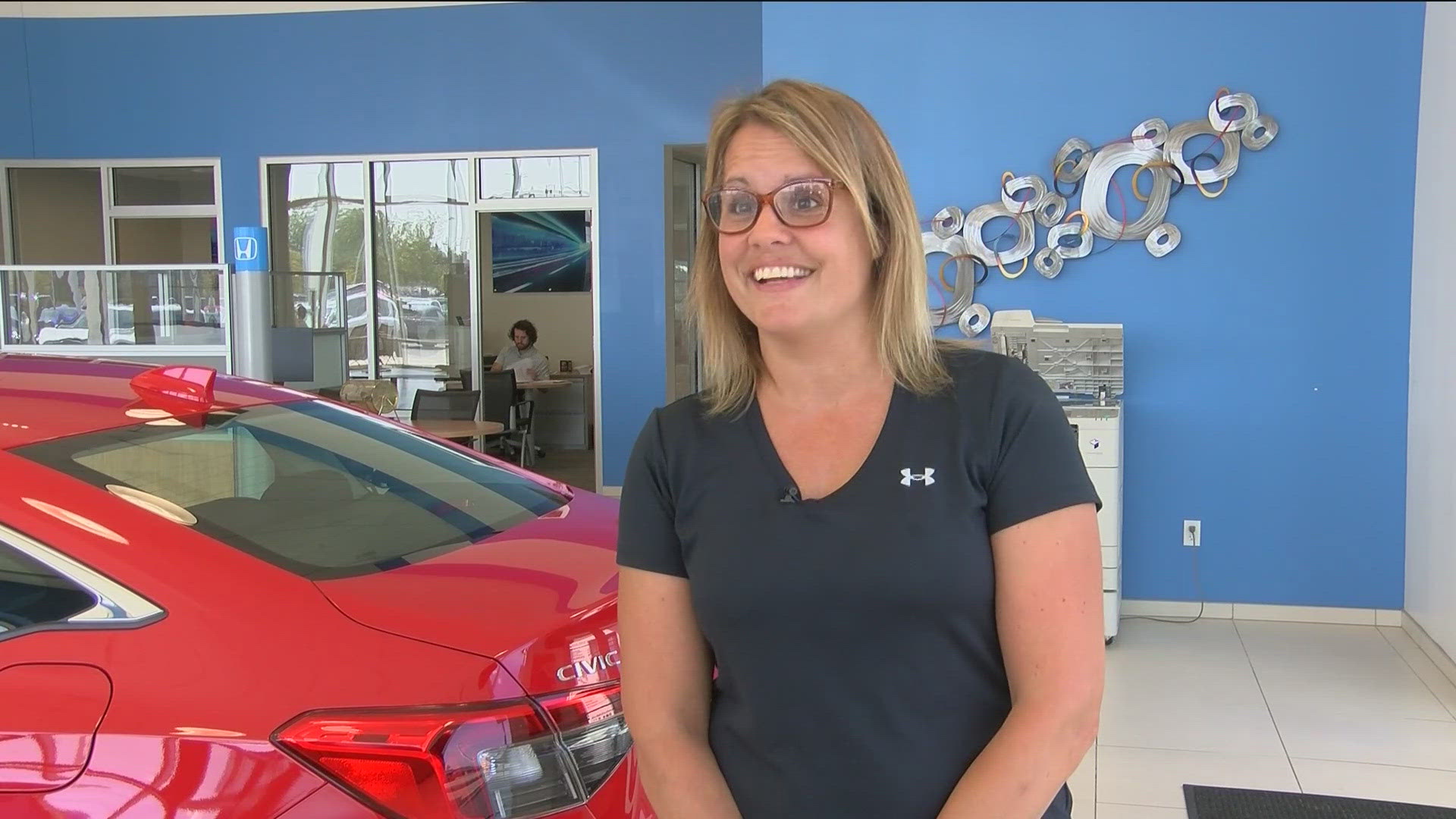 Katie Schohn's name was drawn during our St. Jude Dream Home Giveaway as the lucky winner of a brand-new 2024 Honda Civic LX, courtesy of Jim White Honda.