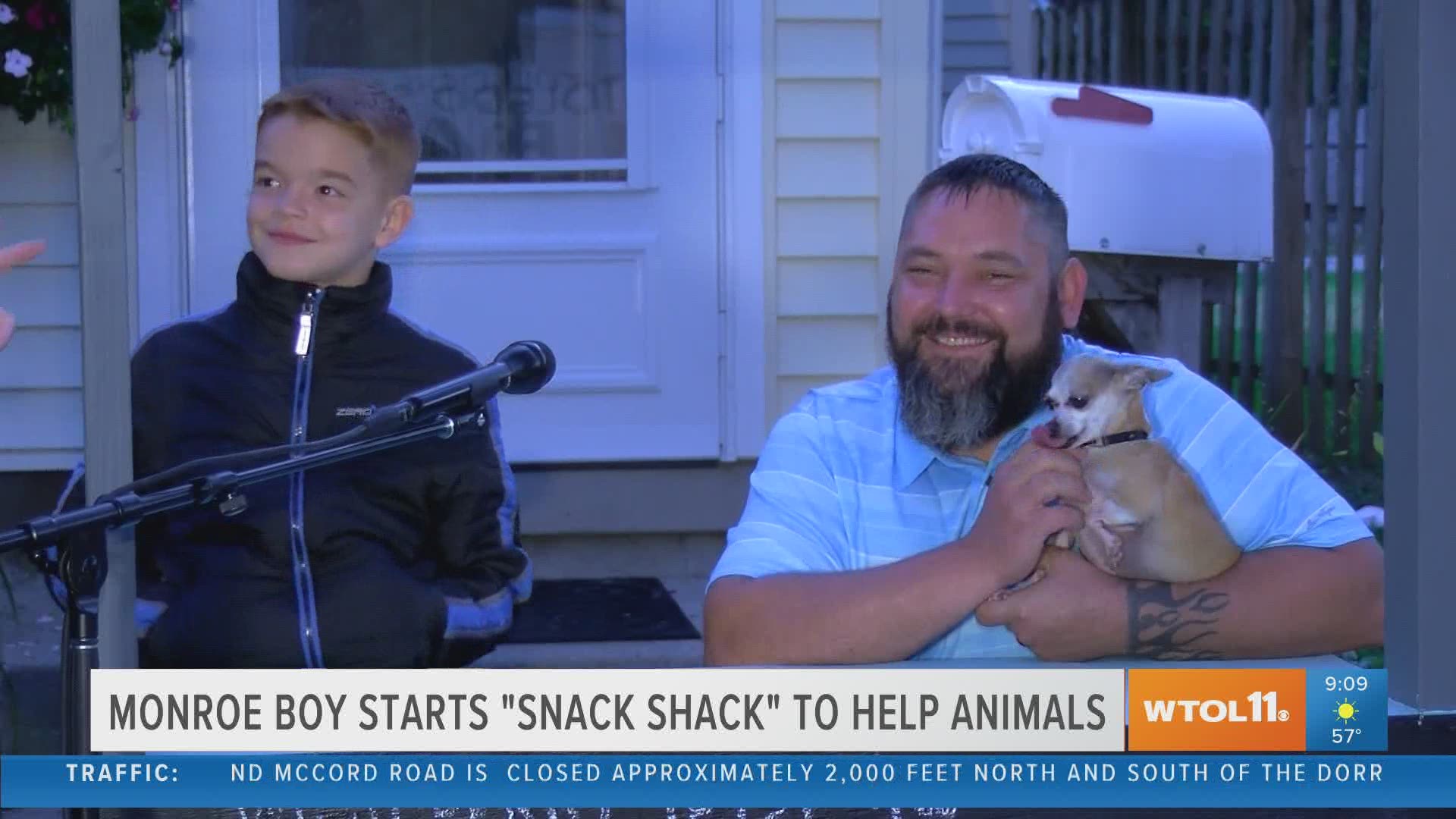 Tyler loves animals, and he's going above and beyond to help them with his very own snack shack!