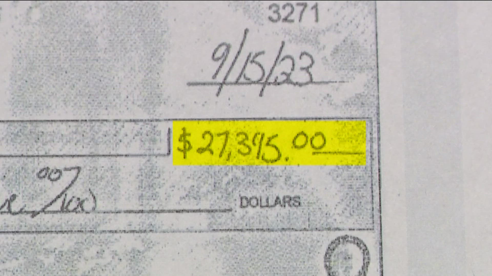 After a $395 check was altered to and cashed for $27,000 in September, a local couple will be reimbursed.