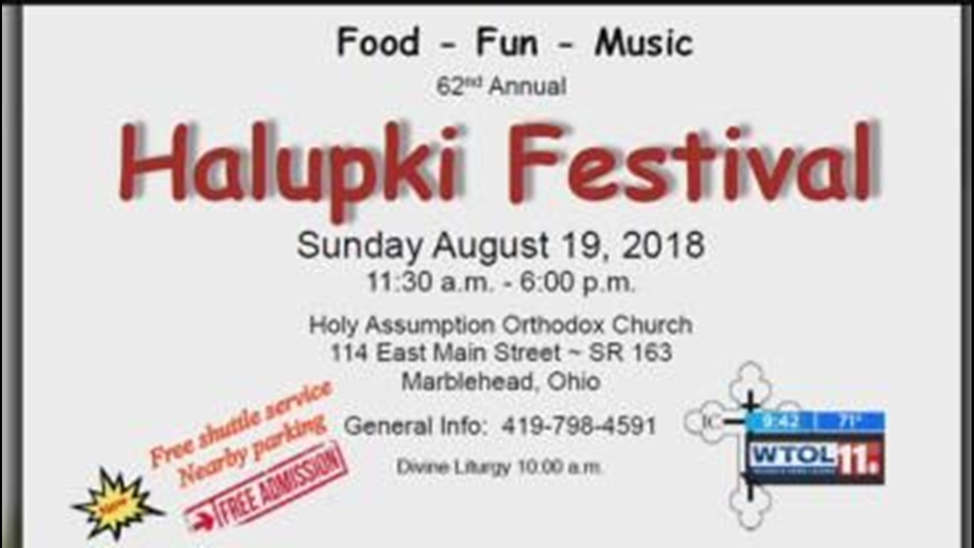 Check out the Halupki Festival this Sunday