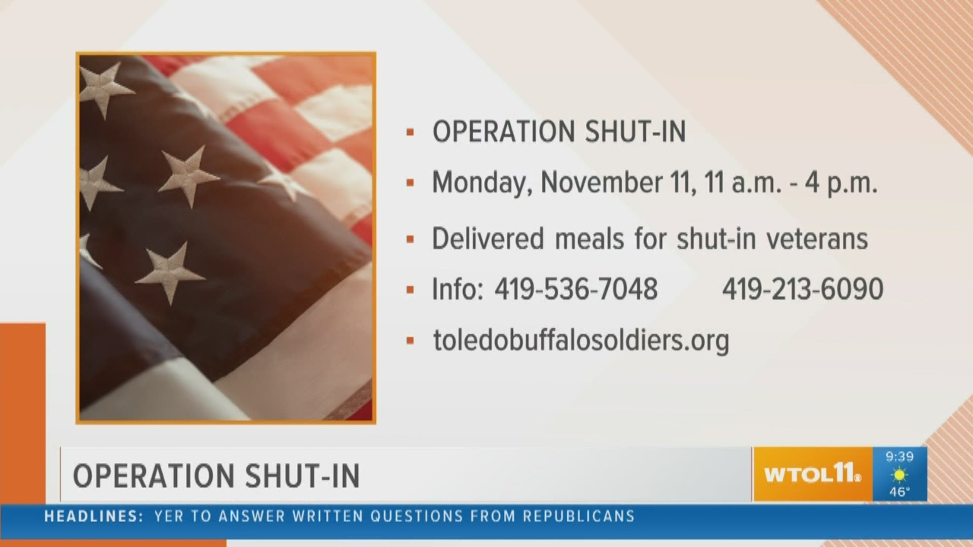 The Buffalo Motorcycle Club has something vets can take advantage of next week: Operation Shut-in, which takes meals to those who can't get out and about!