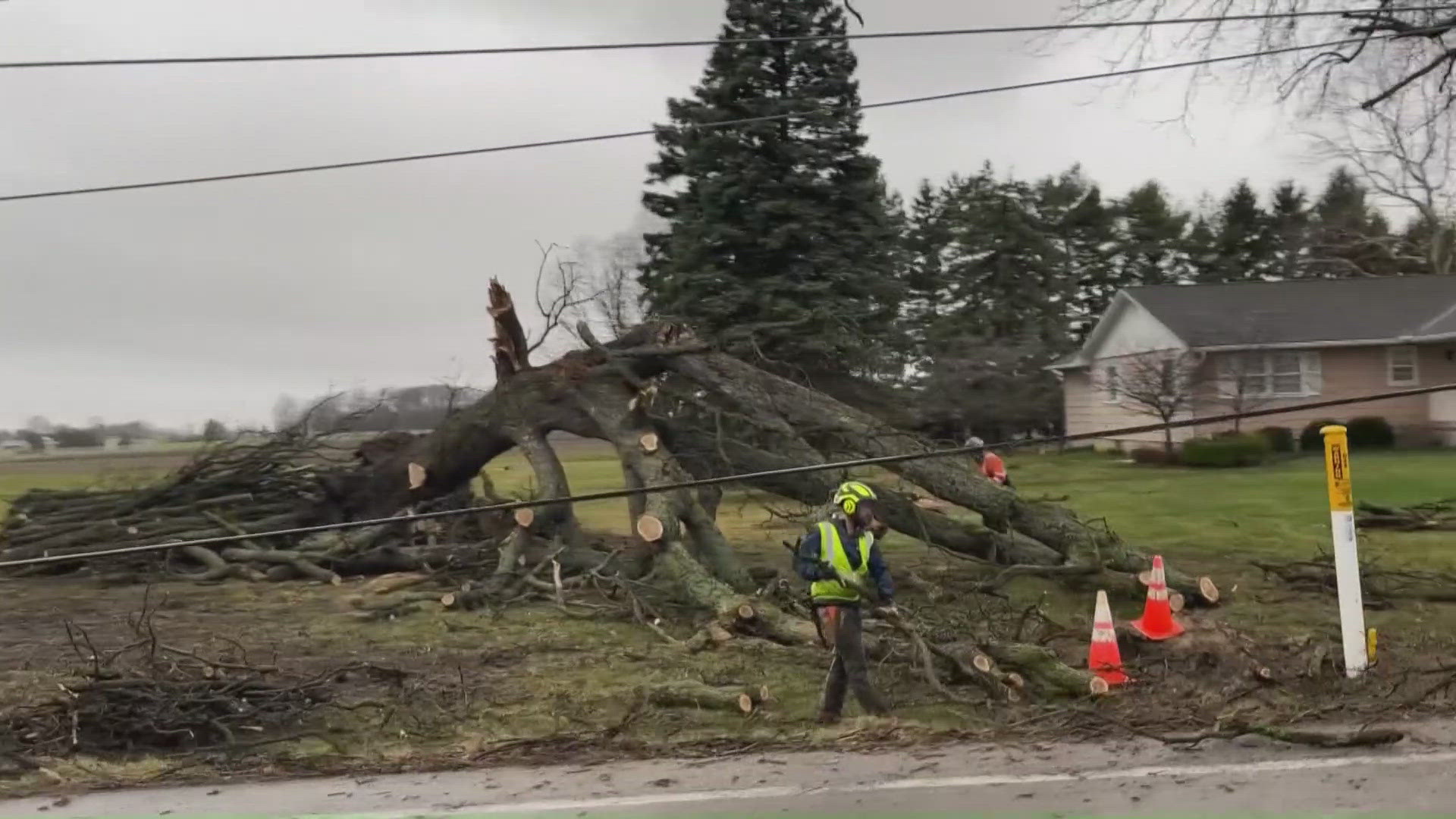 Wind Destruction As winds begin to calm, the destruction left behind across the region ...