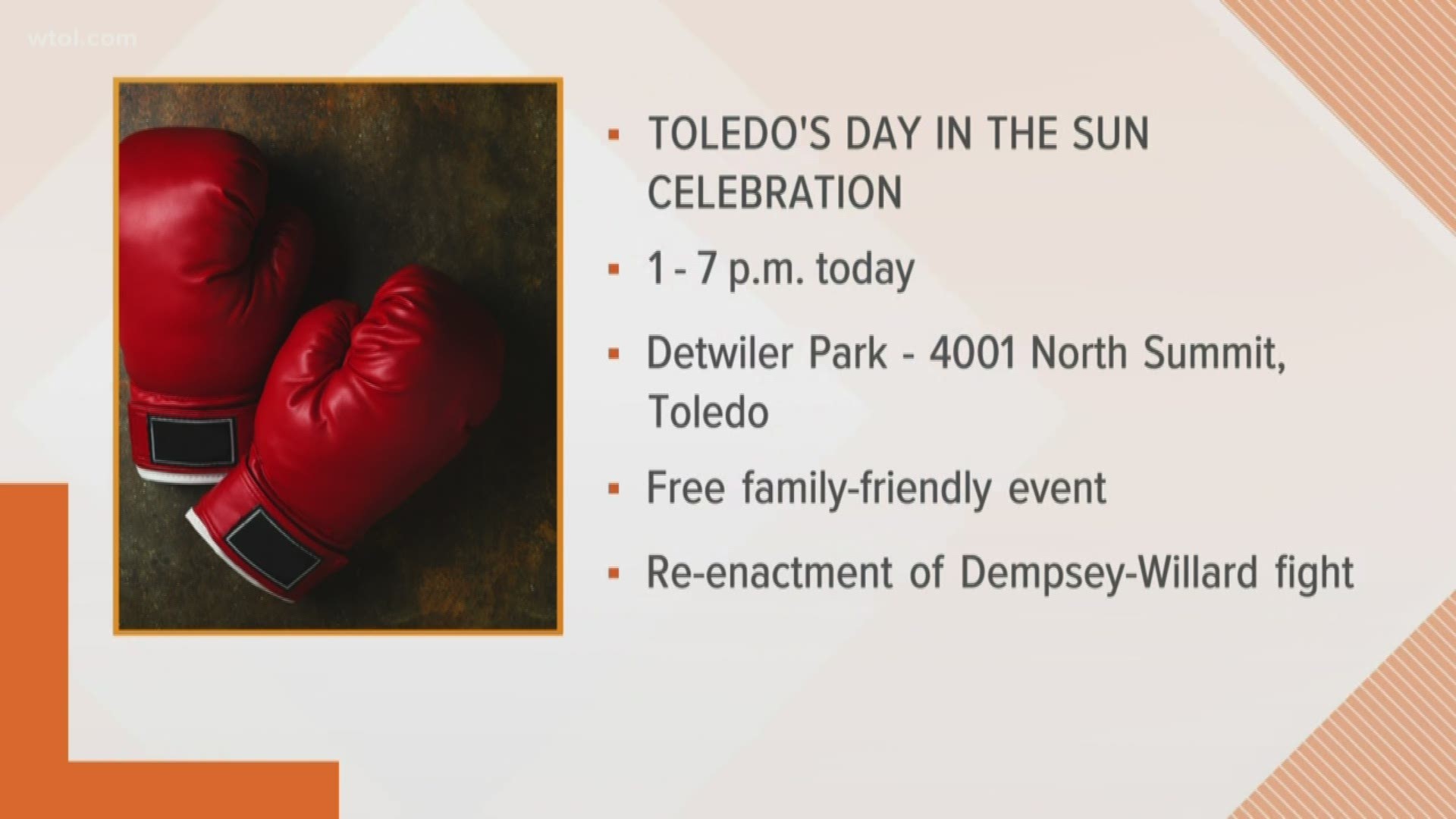 Detwiler Park in Point Place is hosting the re-creation of Dempsey-Willard fight that happened 100 years ago today.