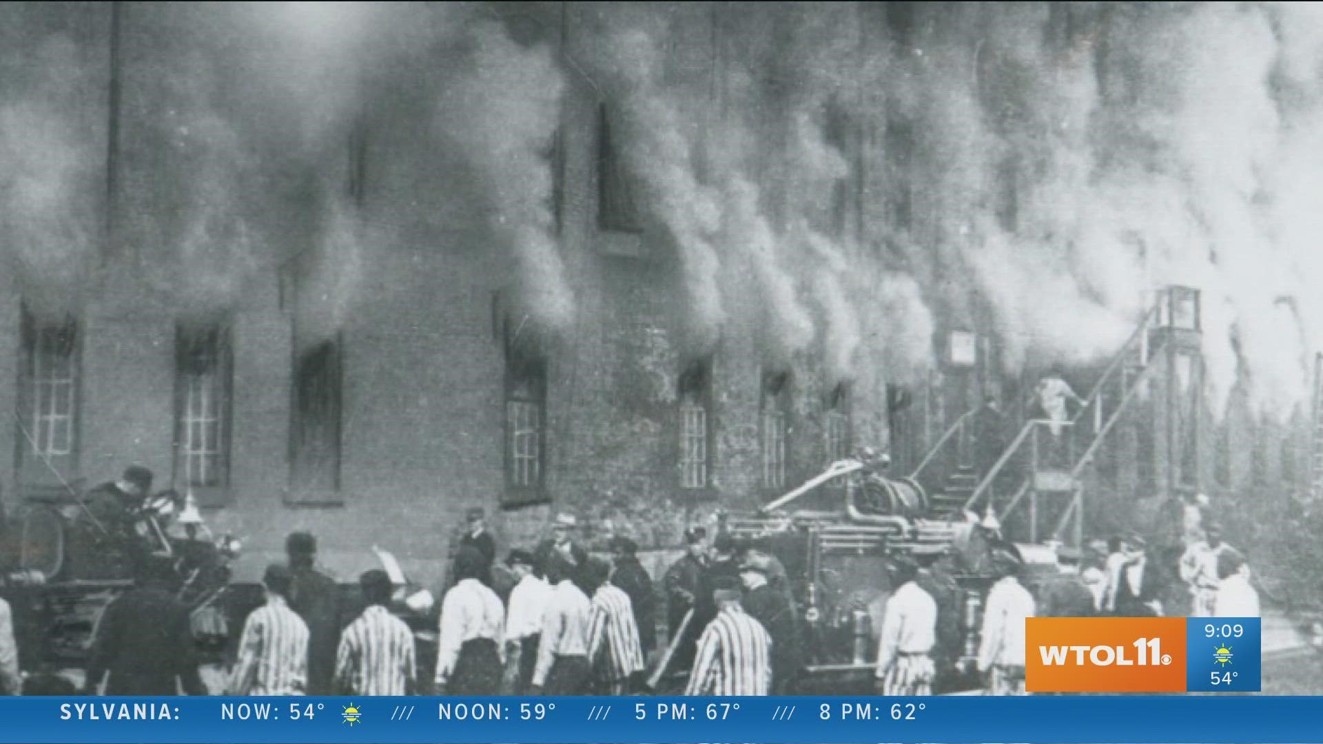 On this day in Toledo history, news of the great 'Frisco quake comes to Toledo, a wooden grain elevator burns down, a deadly fire in the state penitentiary.