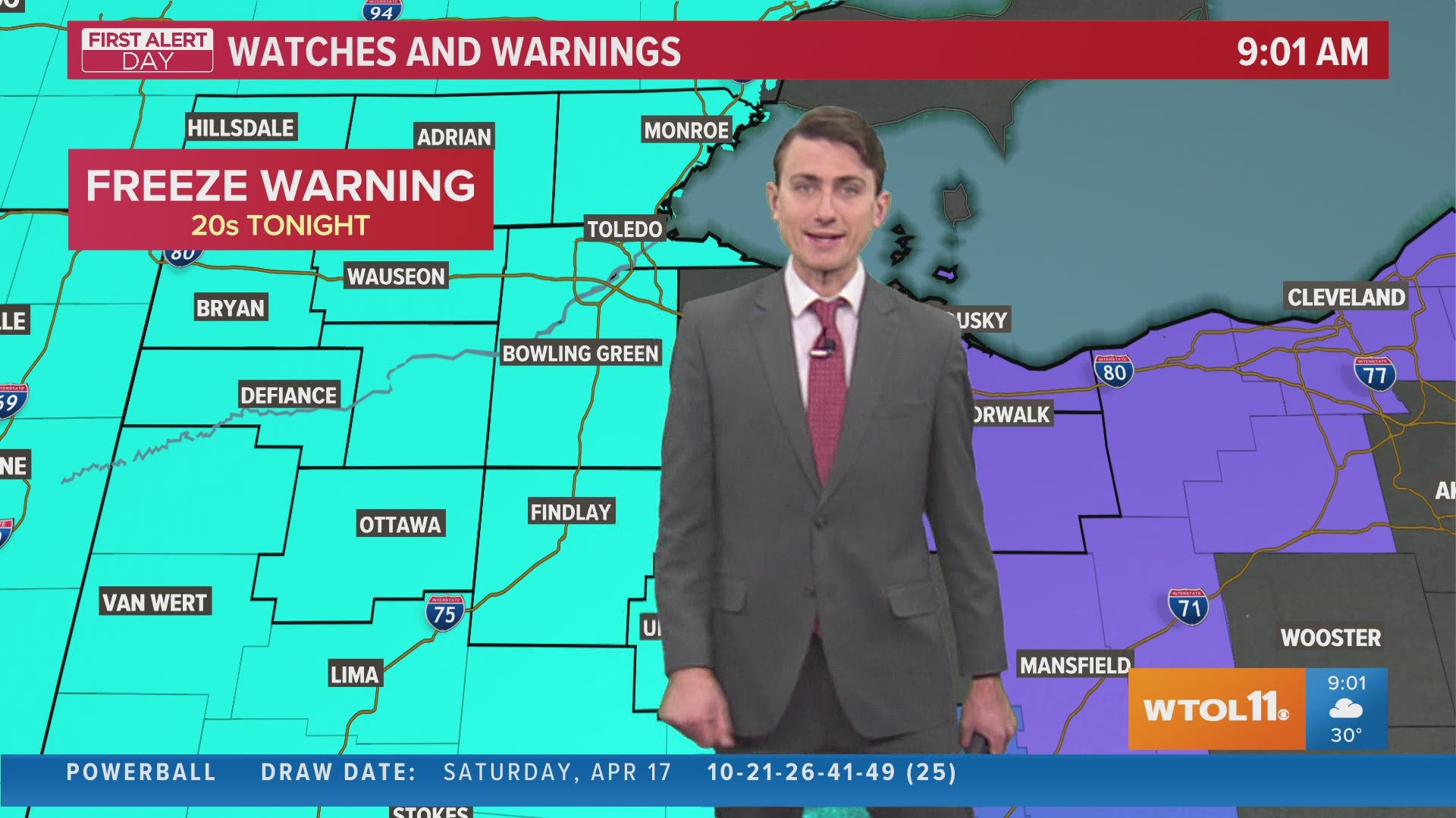A FIRST ALERT DAY continues on until Thursday for wintry weather and bitter cold.
