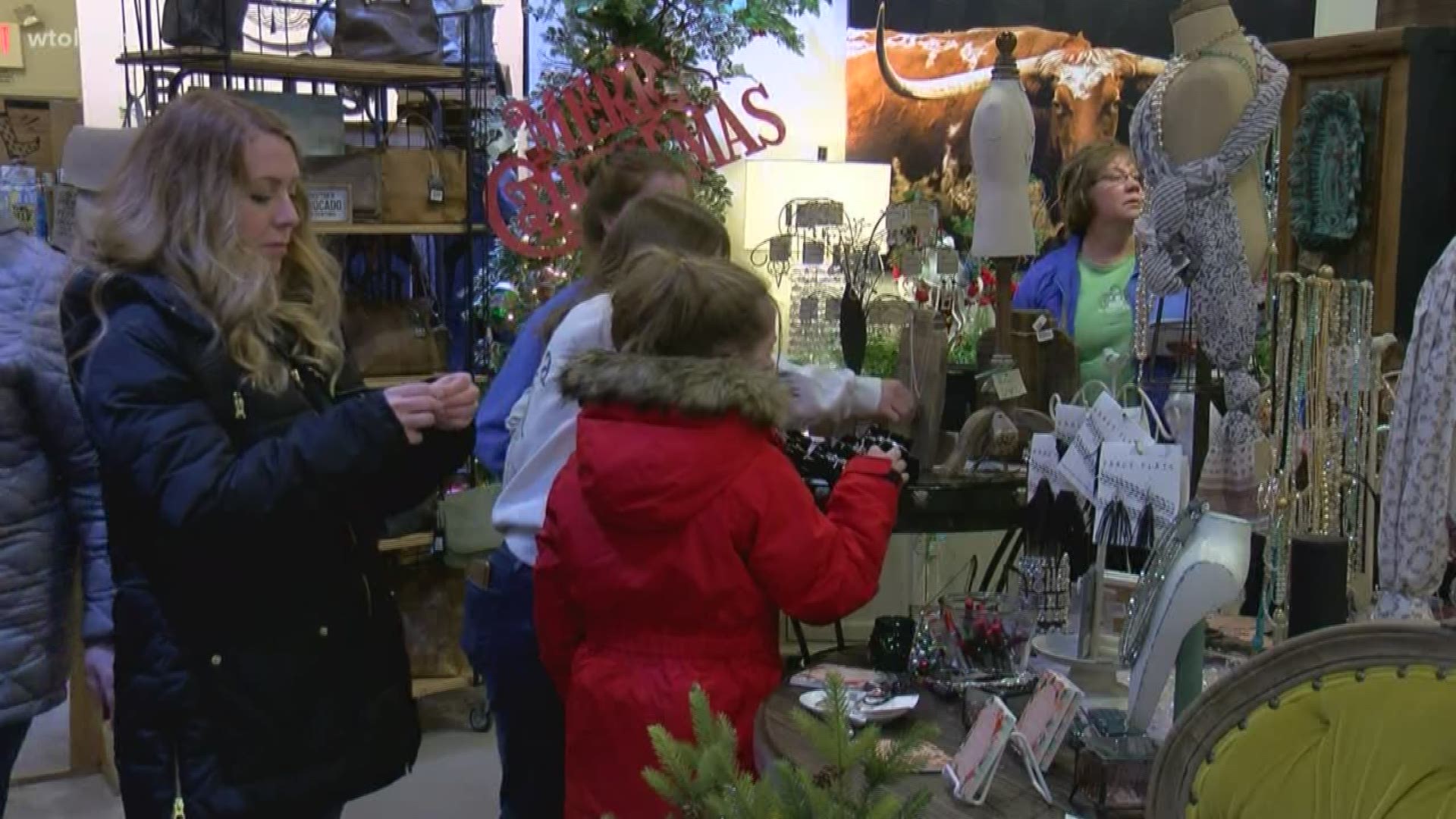 Perrysburg shoppers showed their financial support for local businesses picking up deals at local shops for Small Business Saturday.