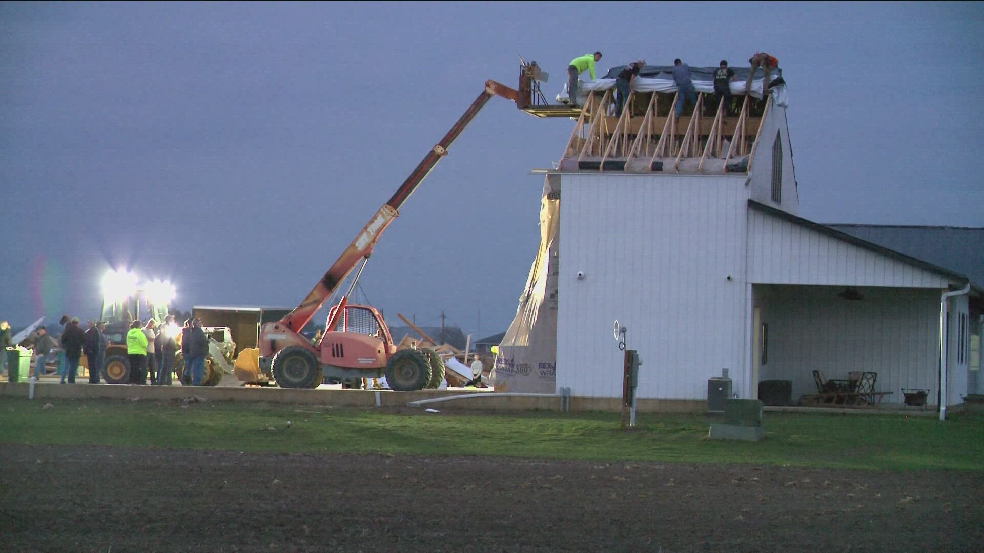 An EF-0 landspout tornado briefly touched down in Putnam County Tuesday afternoon, damaging a home and destroying a shed.