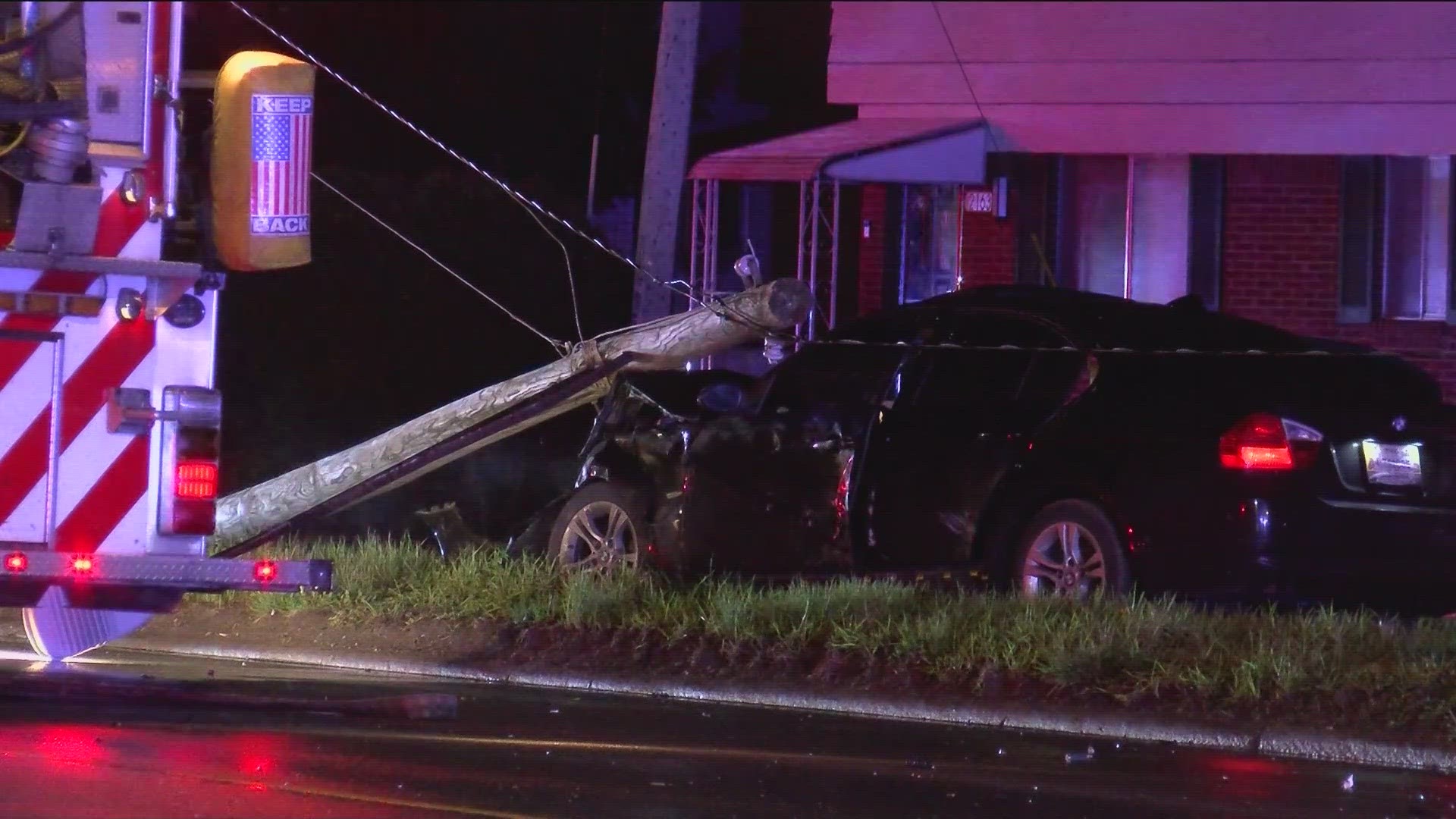 Police at the scene told WTOL one car pulled out in front of another and crashed into a utility pole.