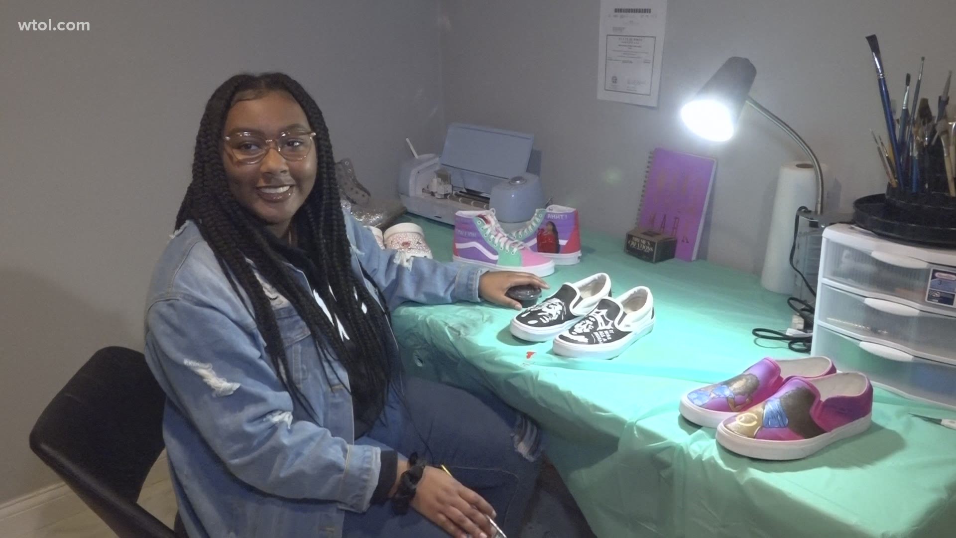 At just 17, Breyana Kemp is the owner of Bresie's Creations; a custom shoes and clothing design business.