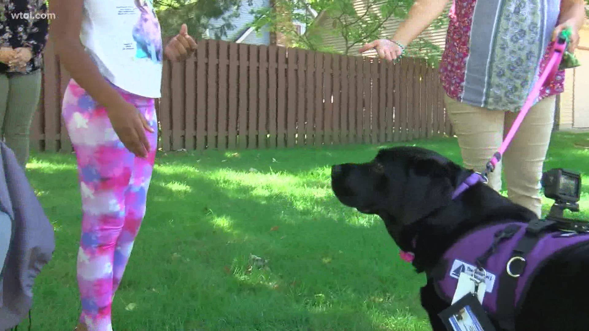 A local school counselor is taking her classroom on the road. She also has a furry friend to help meet her new students as they start the new school year.