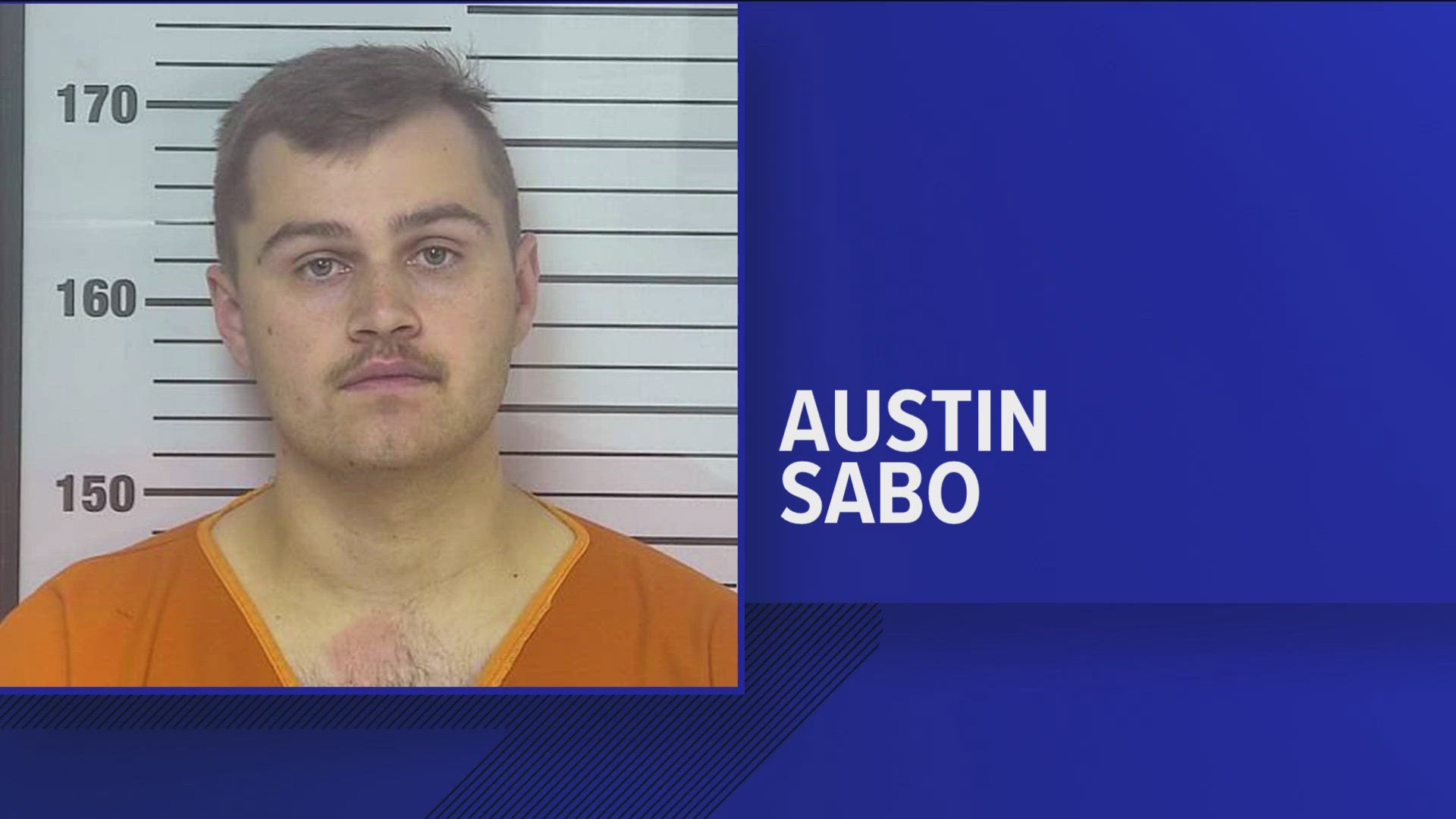 Austin Sabo, 23, was arrested on two felony charges after allegedly admitting to exchanging nude images with a juvenile.