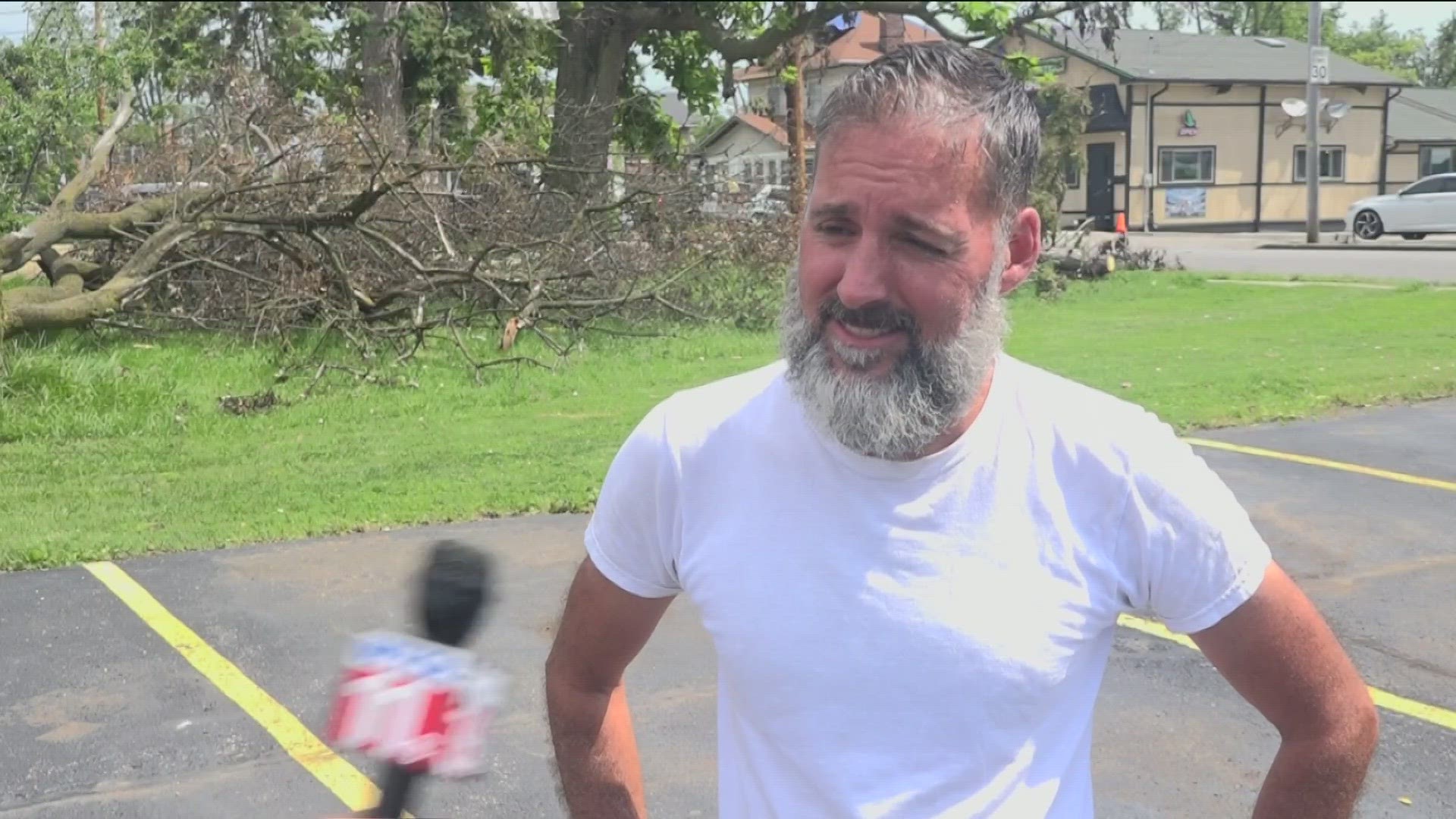 Residents and business owners are still working to clean up after a tornado struck this north Toledo neighborhood three weeks earlier.