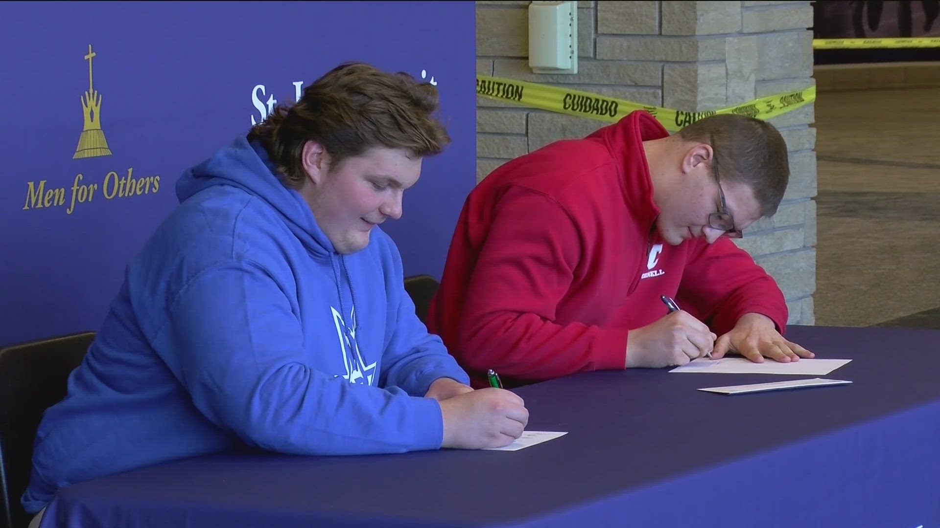 Caleb Bowman and Caden Grzymkowski solidified their commitments to the next level on Friday.